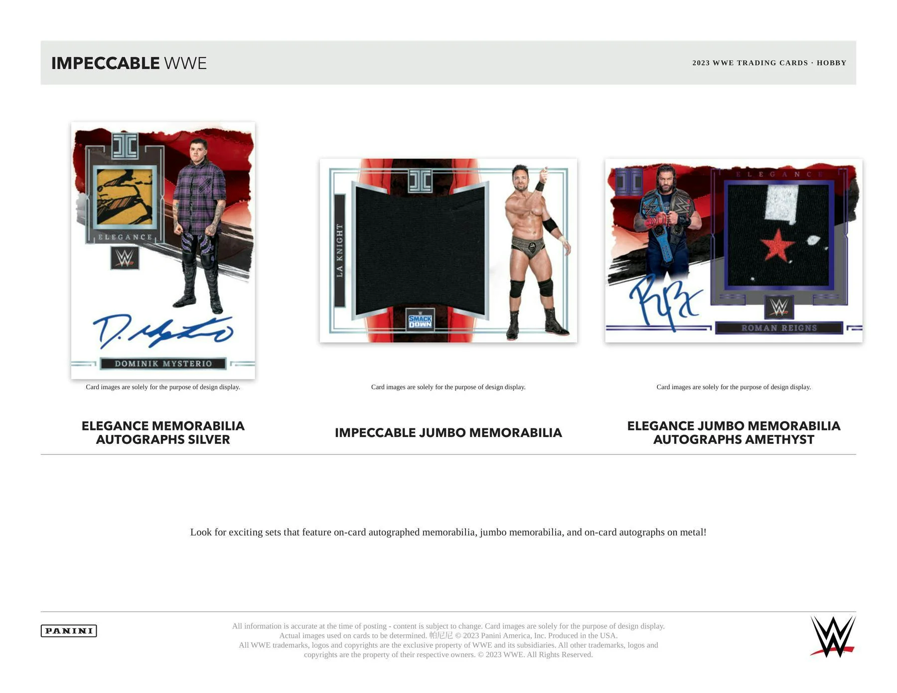2023 Panini Impeccable WWE Wrestling Hobby Box - Image 5