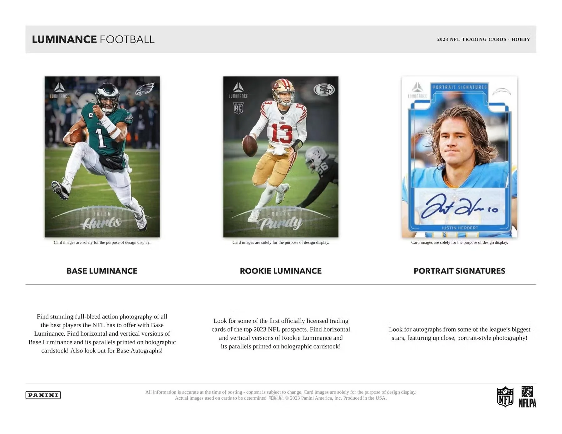 2023 Panini Luminance Football Hobby Box - Image 3