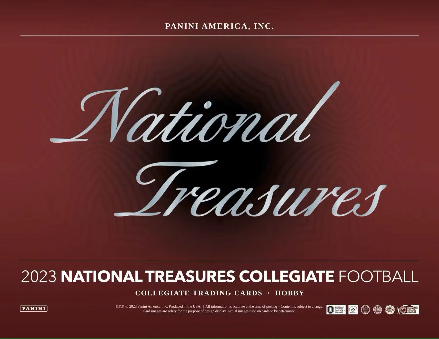 2023 Panini National Treasures Collegiate Football Hobby Box - Image 3
