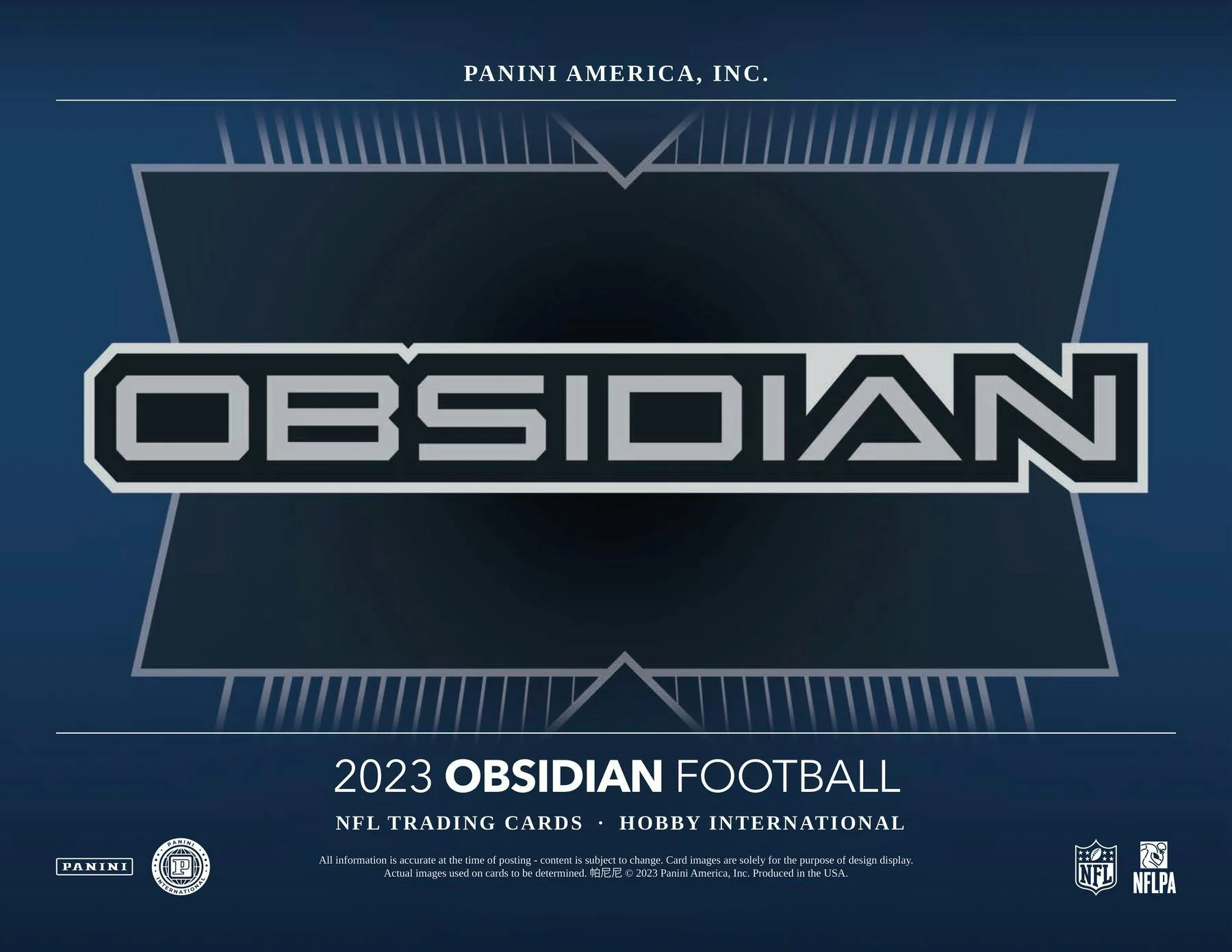 2023 Panini Obsidian Football International Hobby Box - Image 3