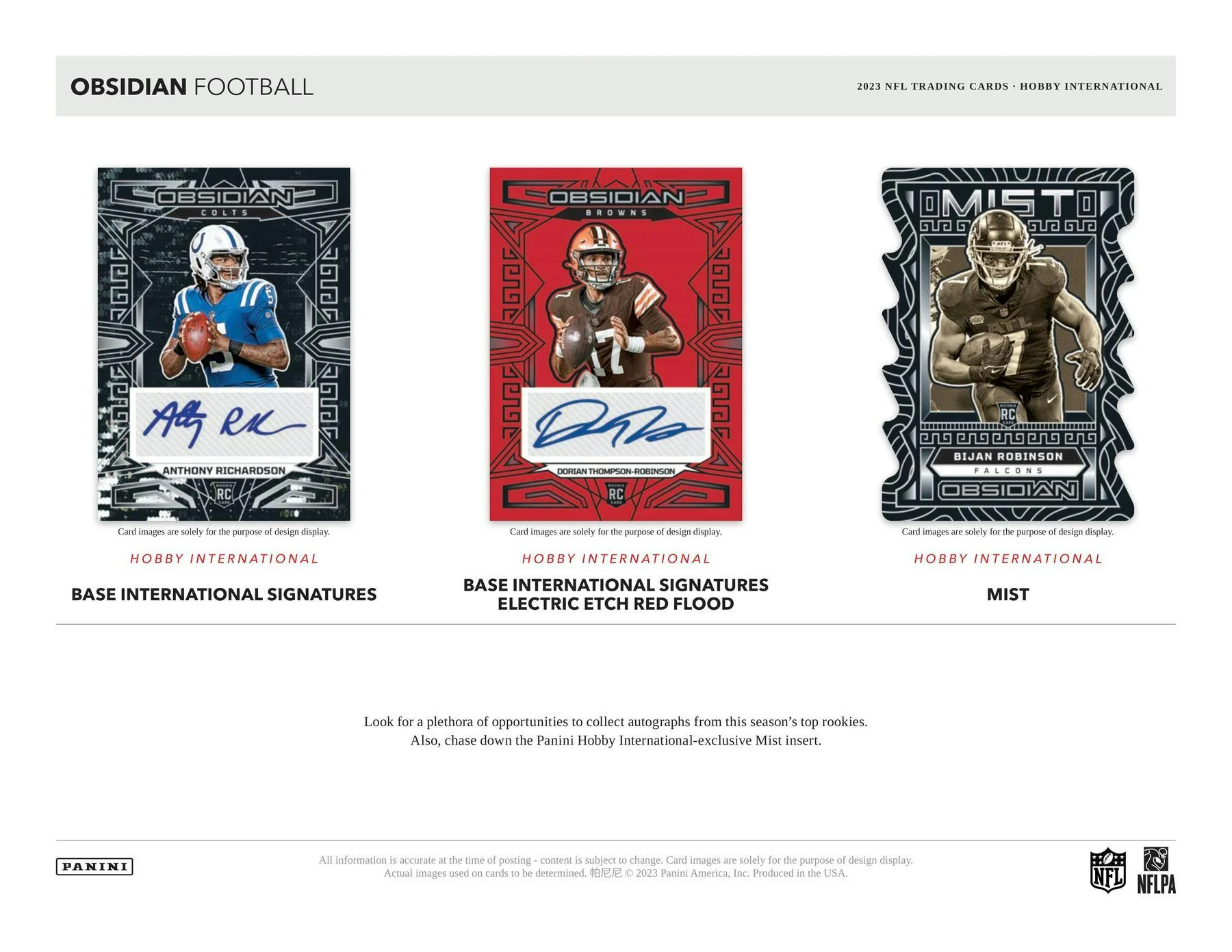2023 Panini Obsidian Football International Hobby Box - Image 5