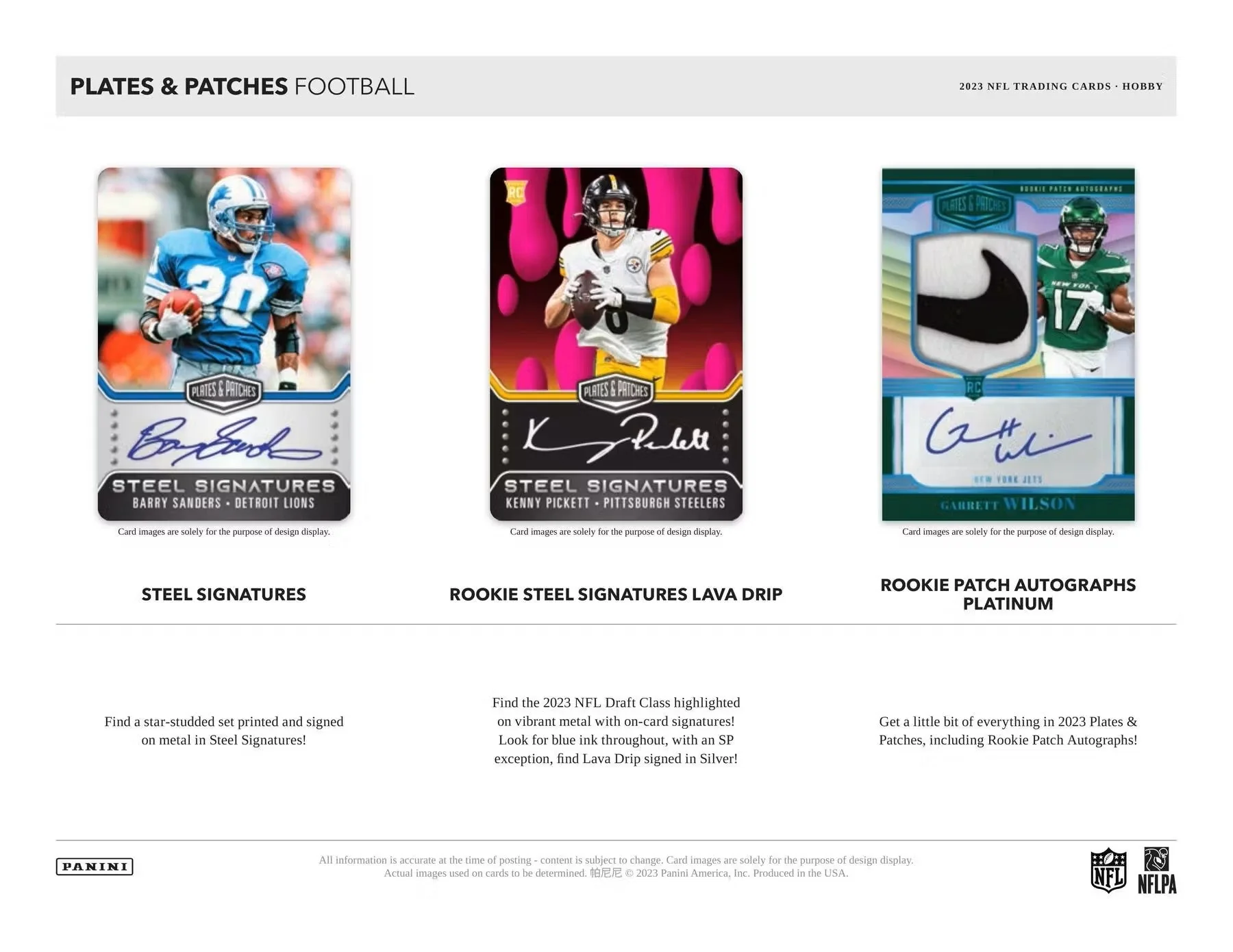 2023 Panini Plates and Patches Football Hobby Box - Image 5