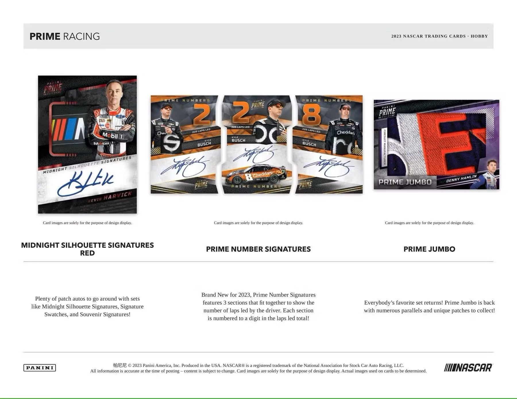 2023 Panini Prime Racing Hobby Box - Image 6