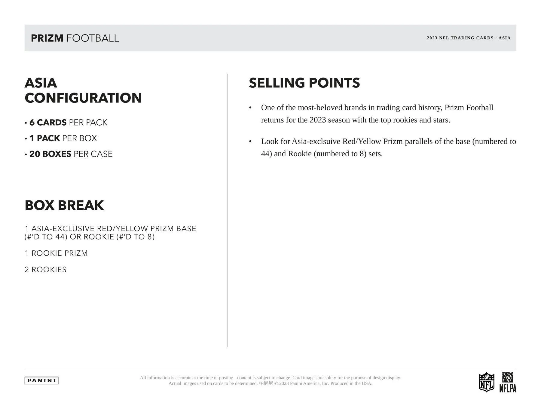 2023 Panini Prizm Football Asia Box - Image 5