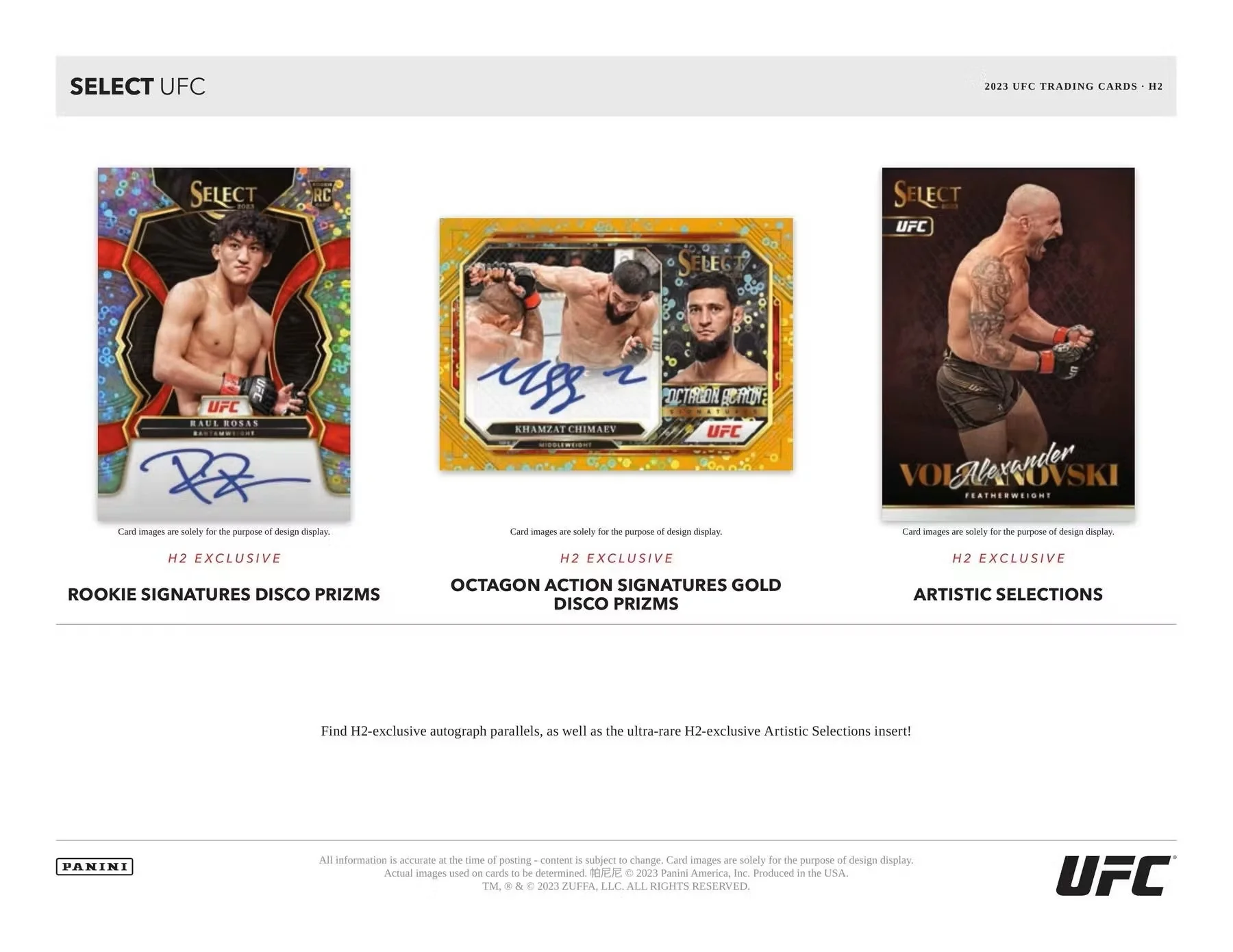 2023 Panini Select UFC H2 Hobby Hybrid Box - Image 4
