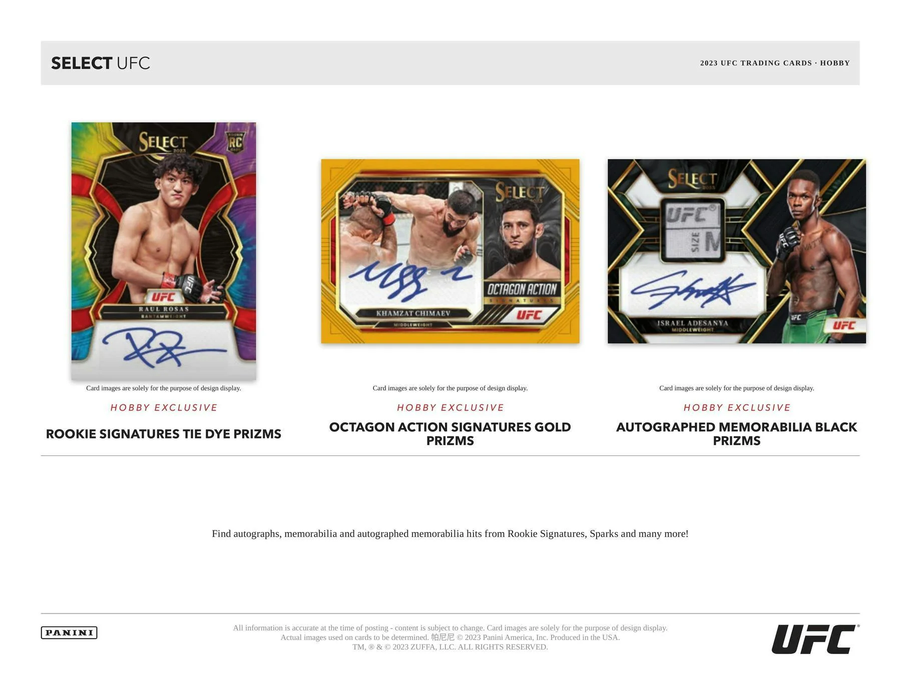 2023 Panini Select UFC Hobby Box - Image 6