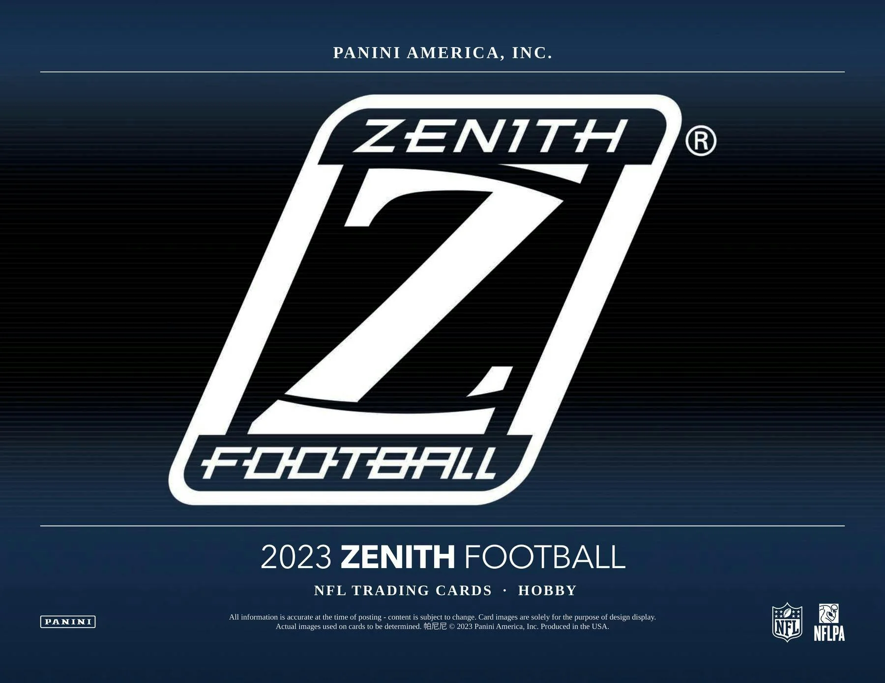 2023 Panini Zenith Football Hobby - Image 2