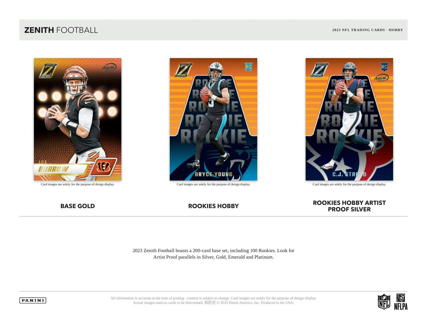 2023 Panini Zenith Football Hobby - Image 3