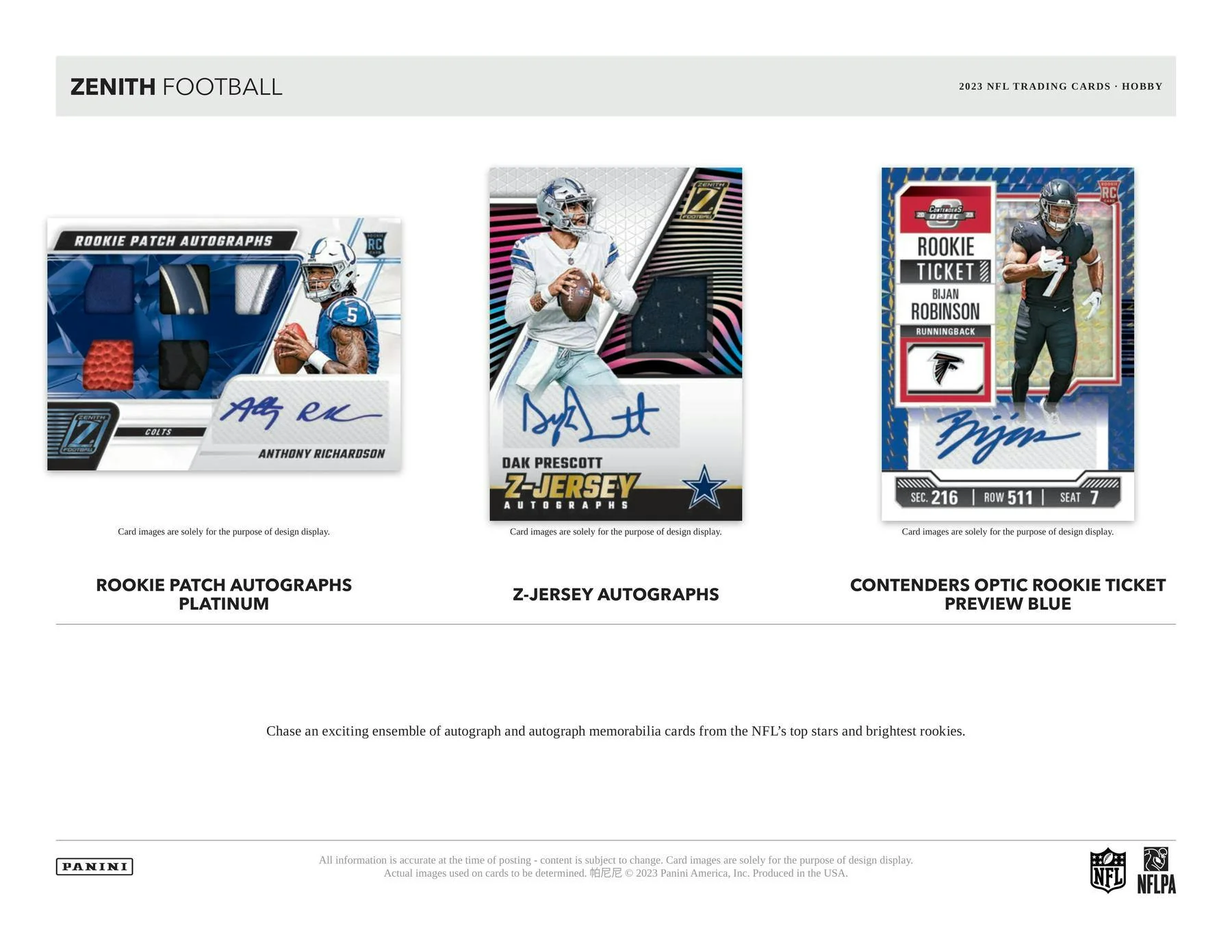 2023 Panini Zenith Football Hobby Box - Image 5