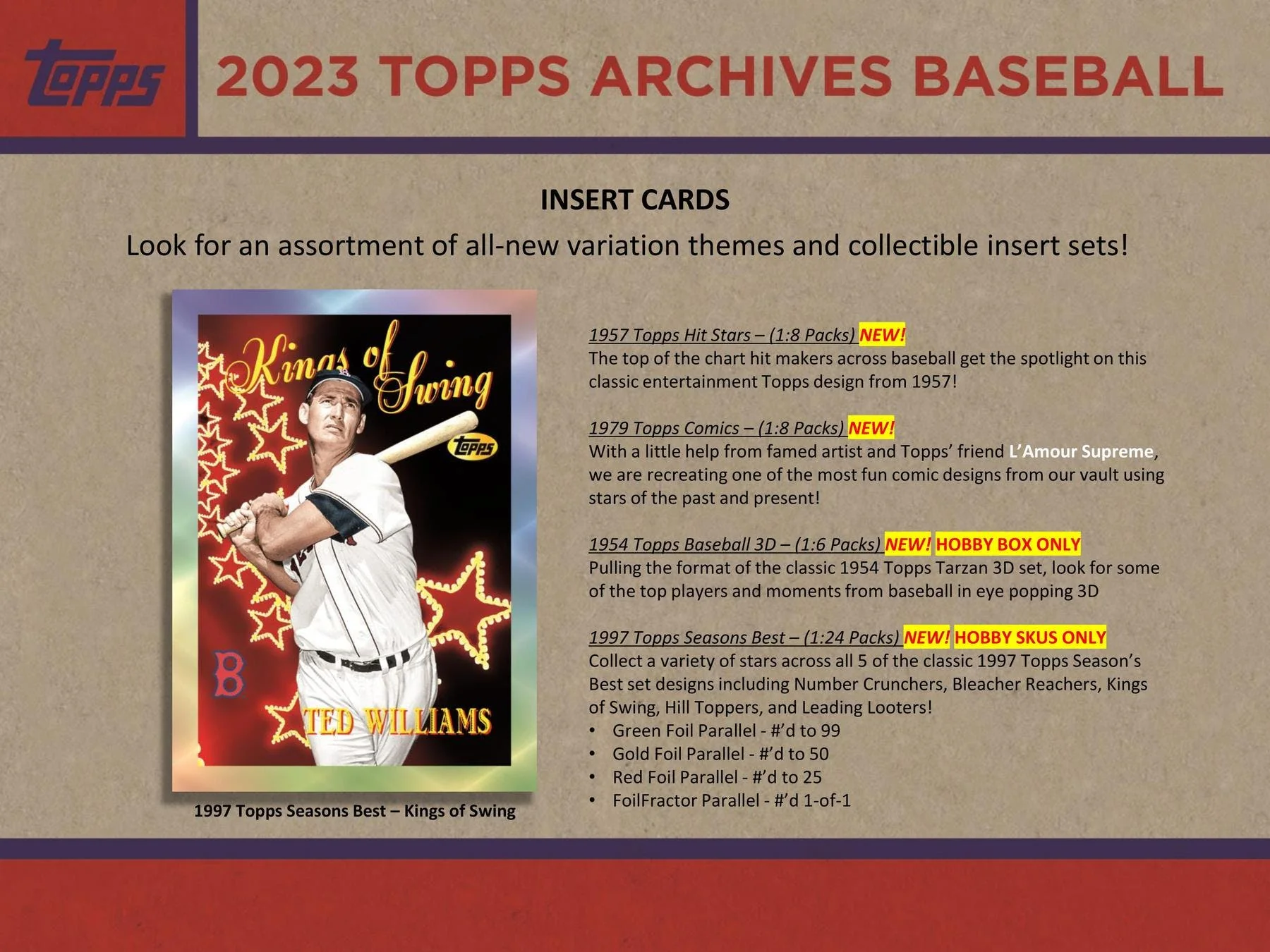 2023 Topps Archives Baseball Hobby Box - Image 6