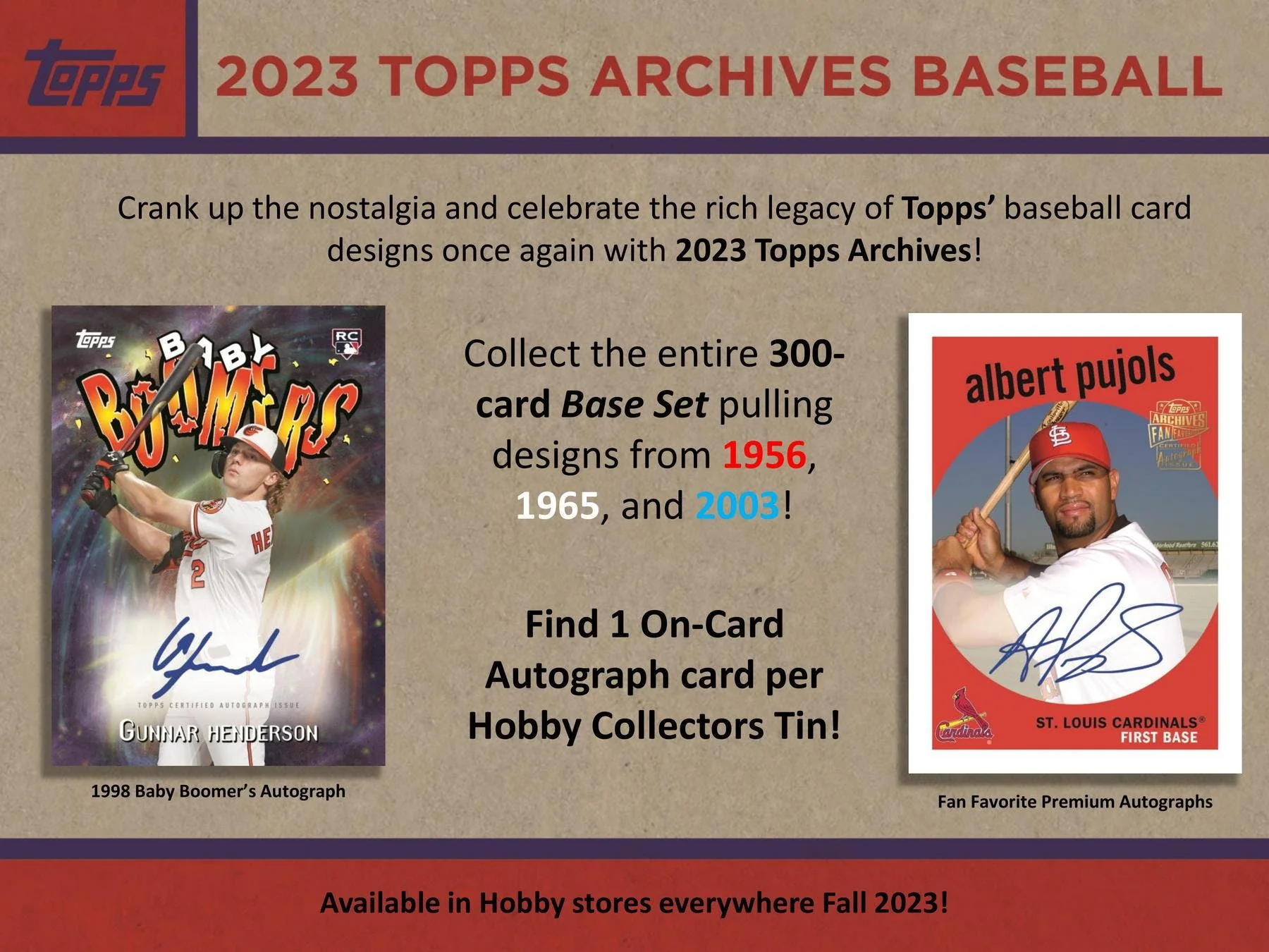 2023 Topps Archives Baseball Hobby Collector's Tin (Box) - Image 3
