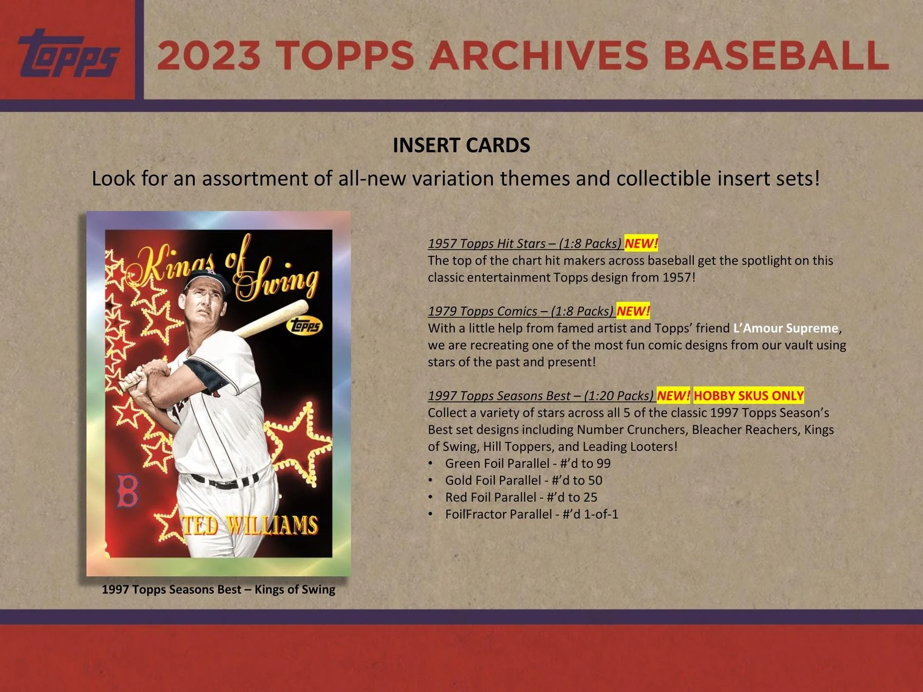 2023 Topps Archives Baseball Hobby Collector's Tin (Box) - Image 5