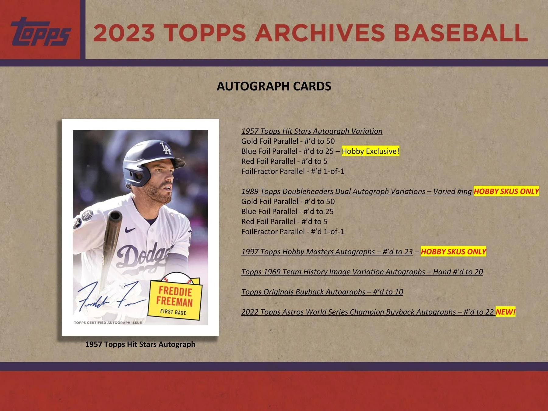 2023 Topps Archives Baseball Hobby Collector's Tin (Box) - Image 8