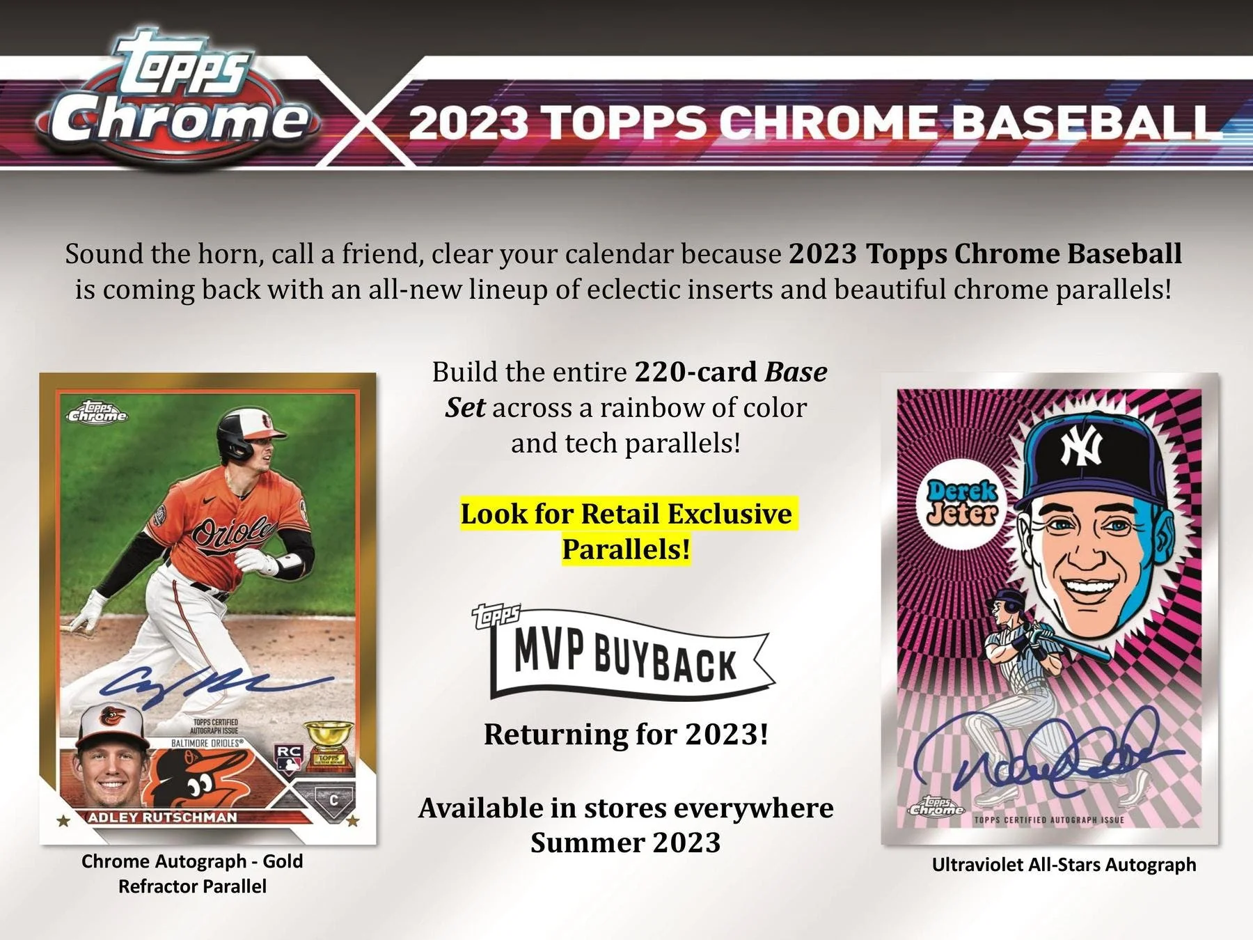 2023 Topps Chrome Baseball 8-Pack Blaster Box - Image 3