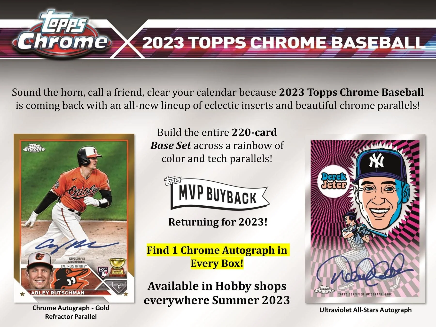 2023 Topps Chrome Baseball Hobby Box - Image 2