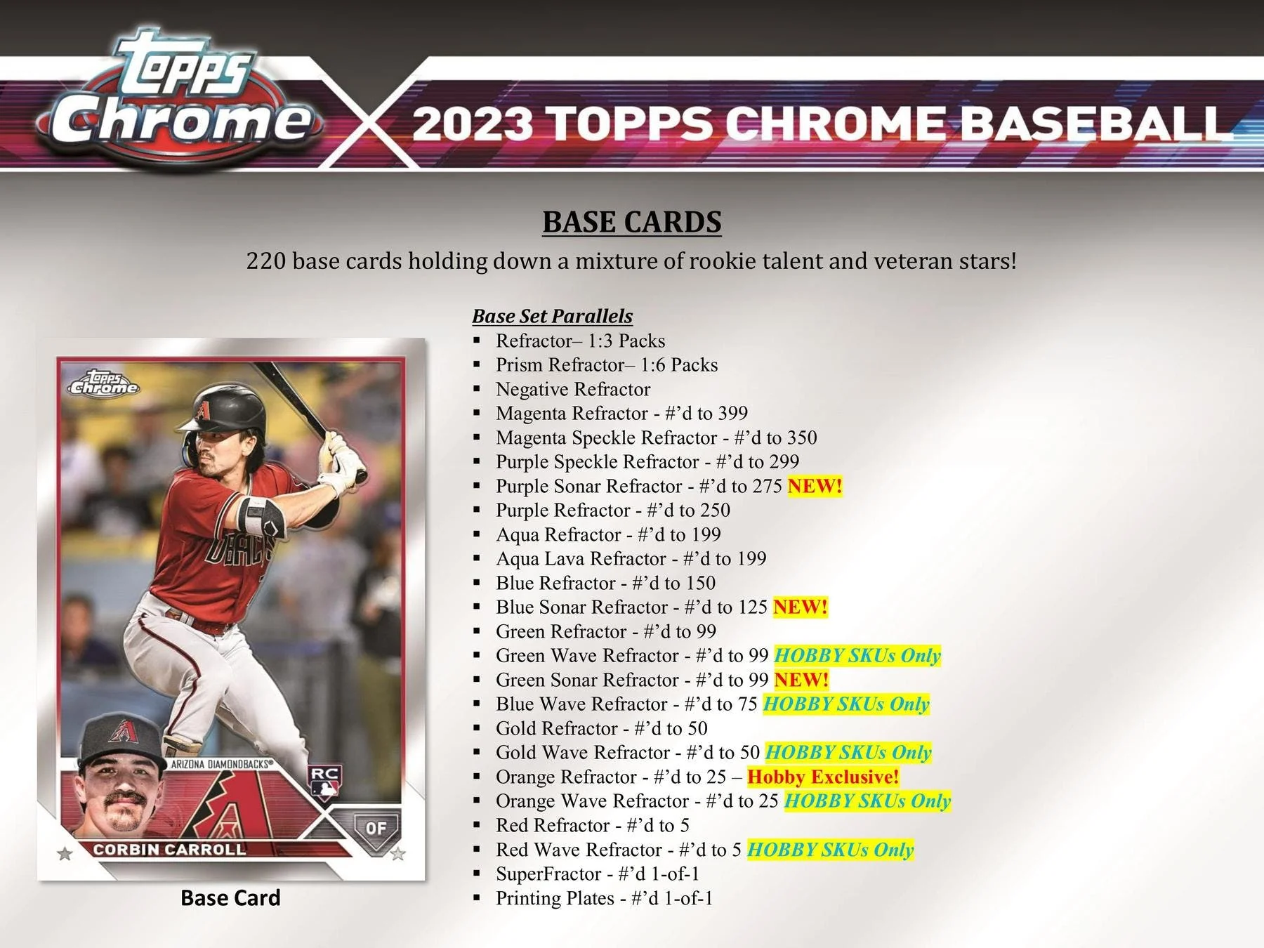 2023 Topps Chrome Baseball Hobby Box - Image 3