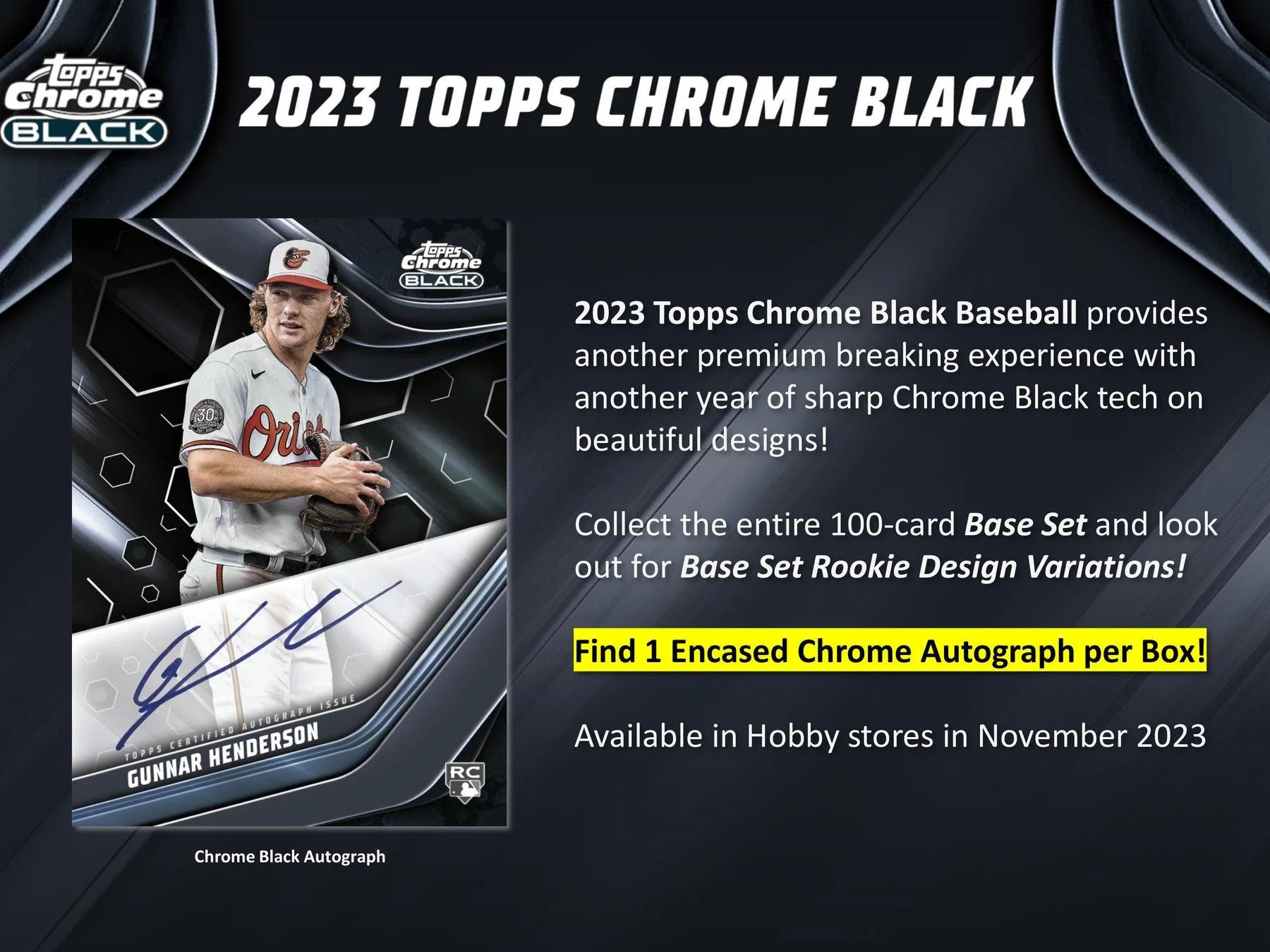2023 Topps Chrome Black Baseball Hobby Box - Image 3