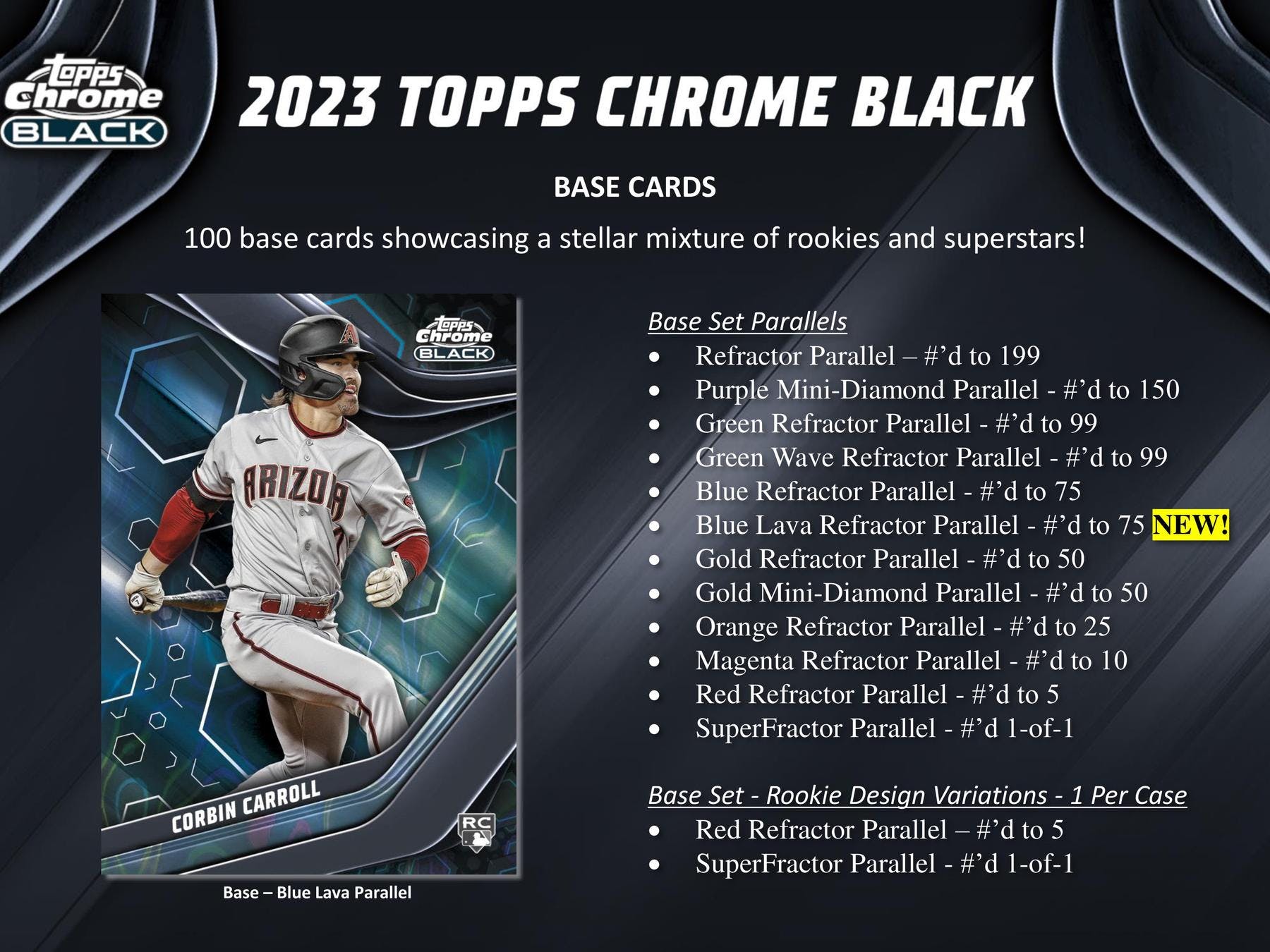 2023 Topps Chrome Black Baseball Hobby Box - Image 4