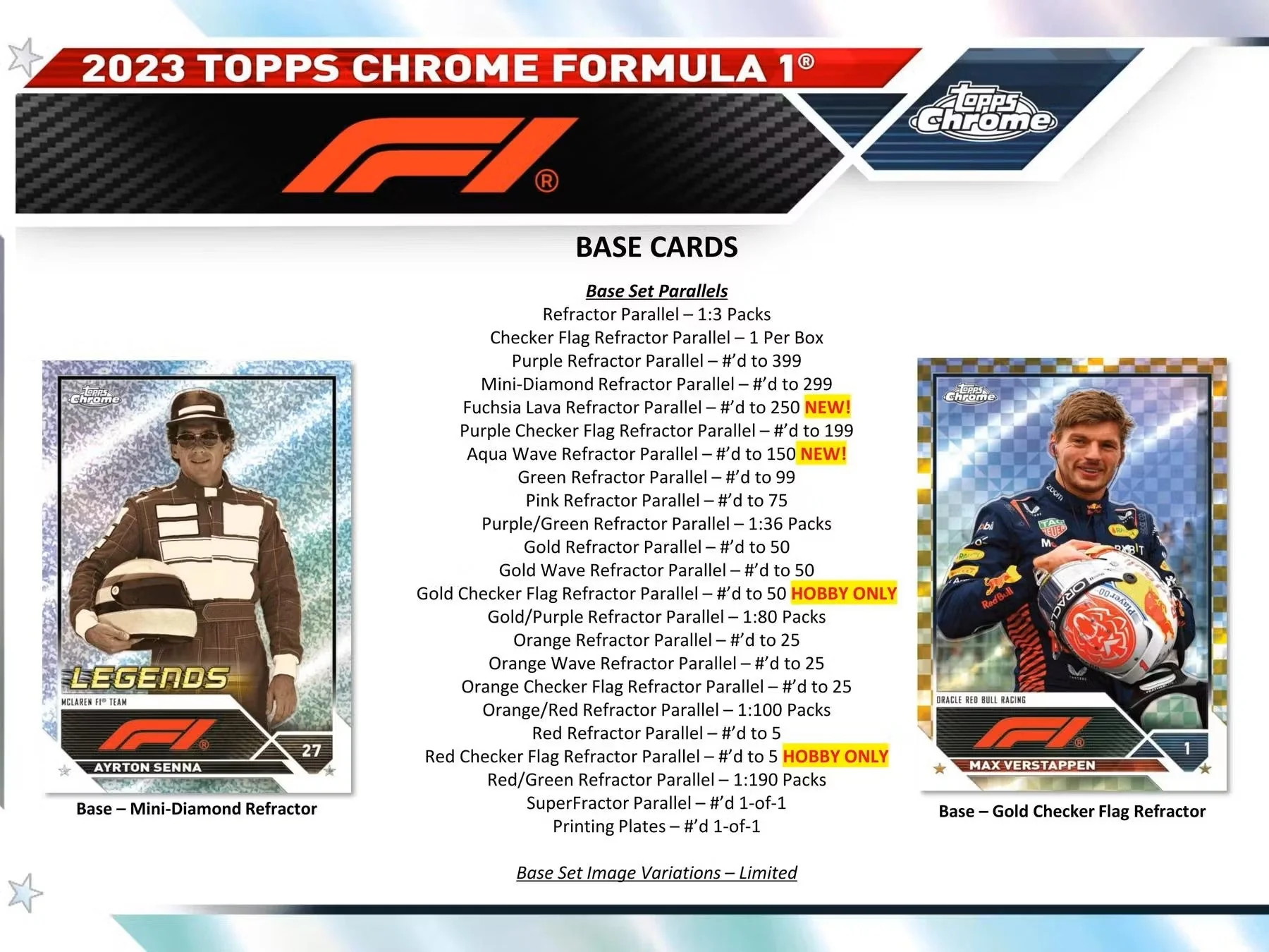 2023 Topps Chrome F1 Formula 1 Racing Hobby Box - Image 4