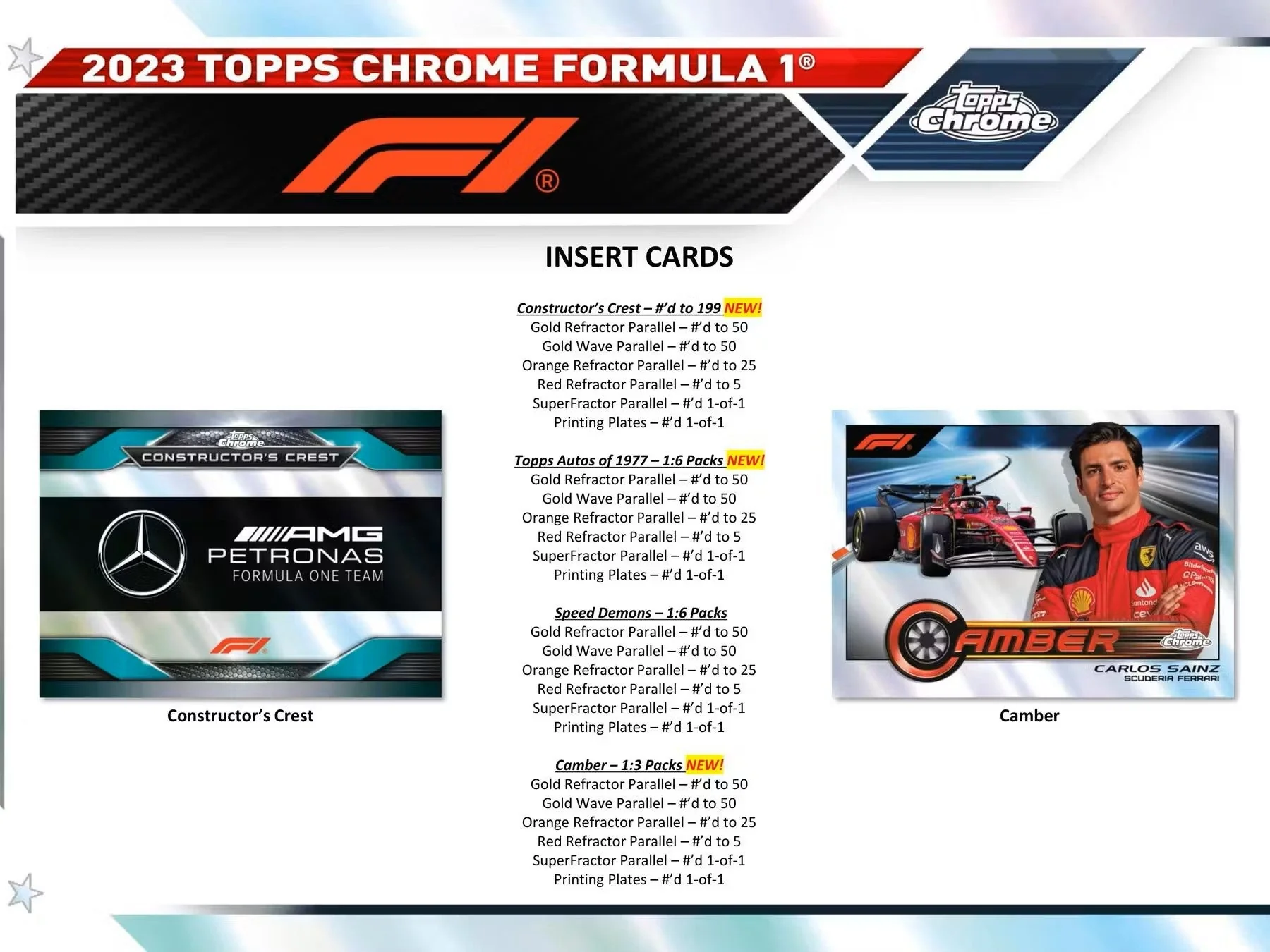 2023 Topps Chrome F1 Formula 1 Racing Hobby Box - Image 5