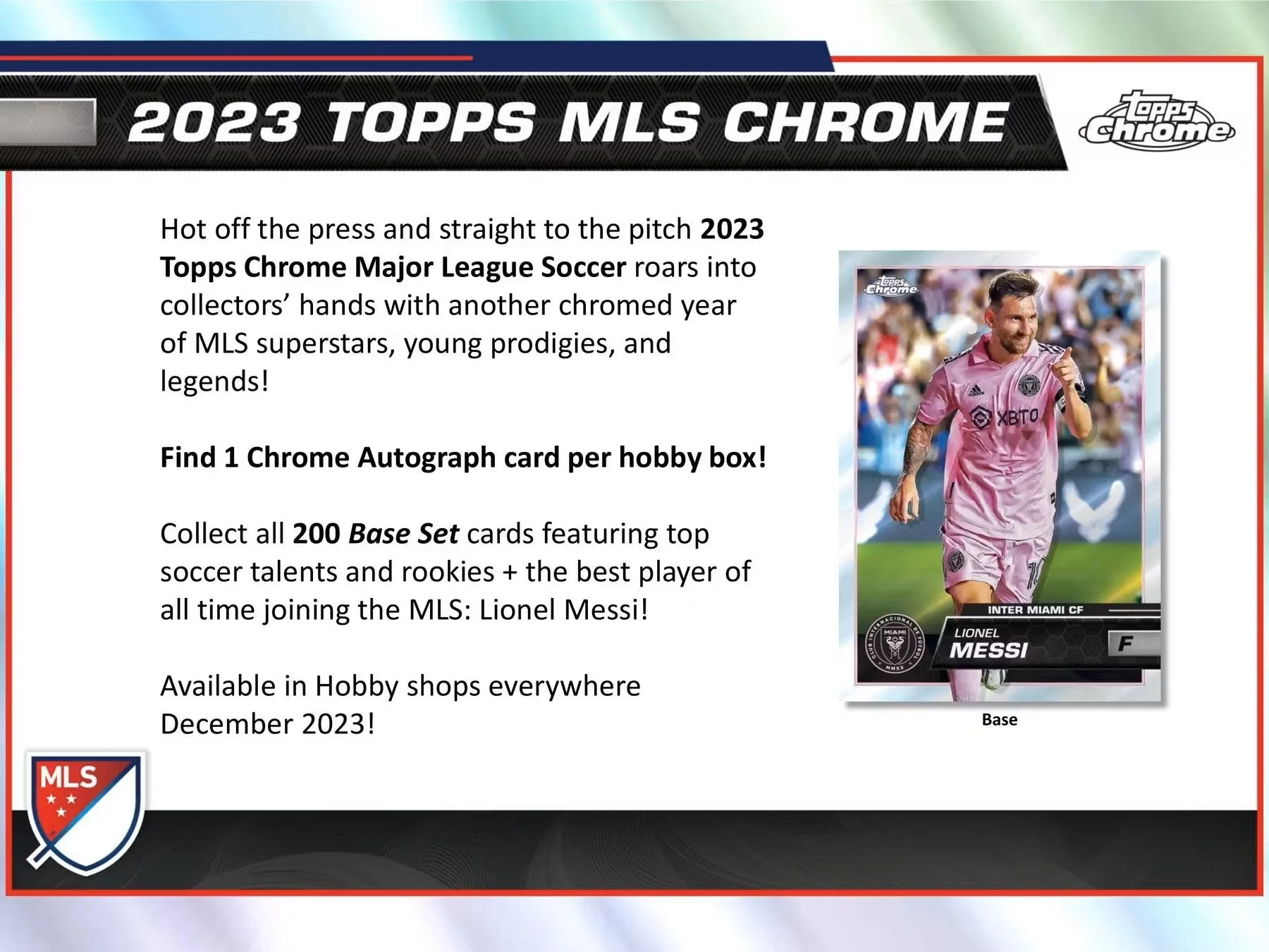 2023 Topps Chrome MLS Major League Soccer Hobby Box - Image 3