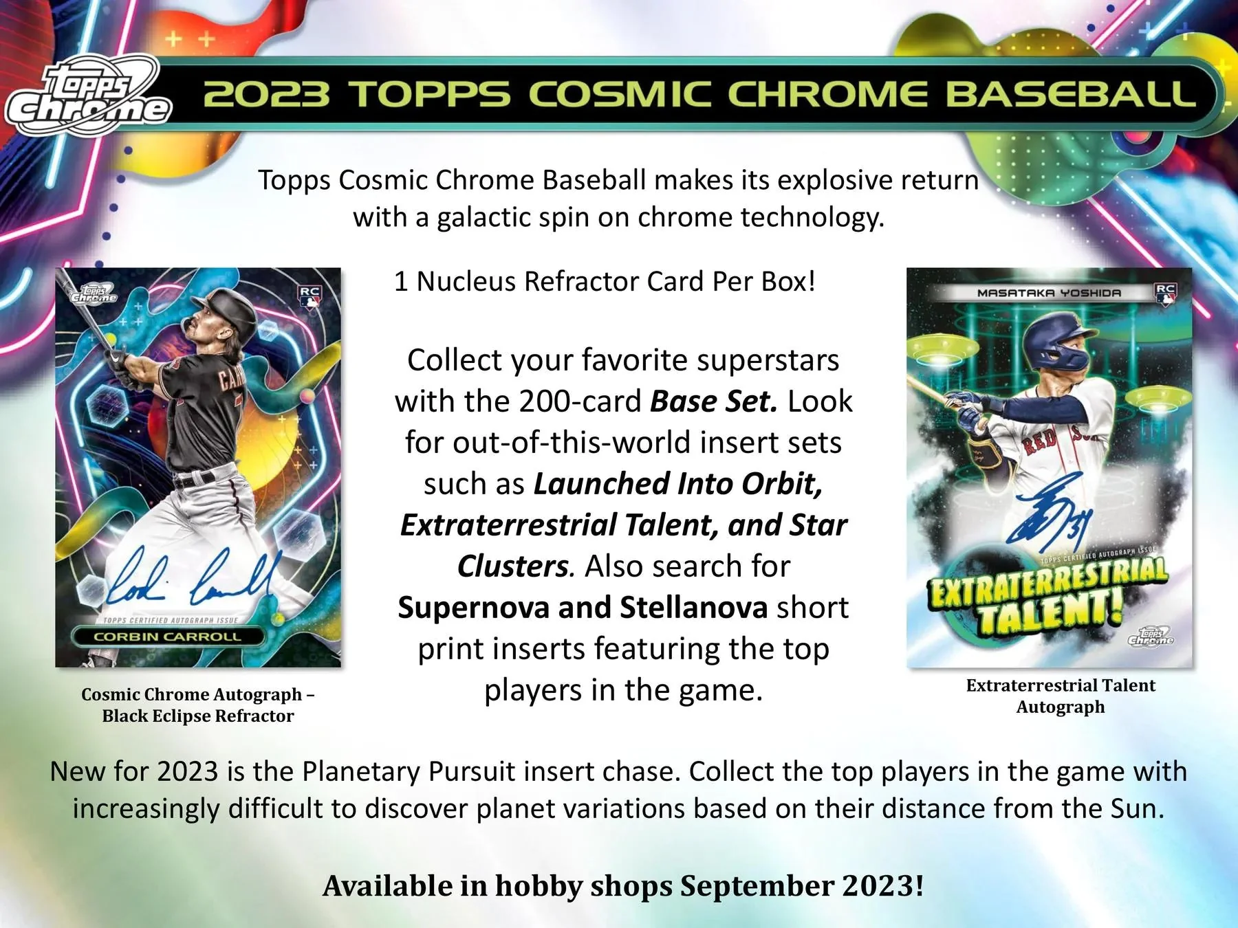 2023 Topps Cosmic Chrome Baseball Hobby Box - Image 3
