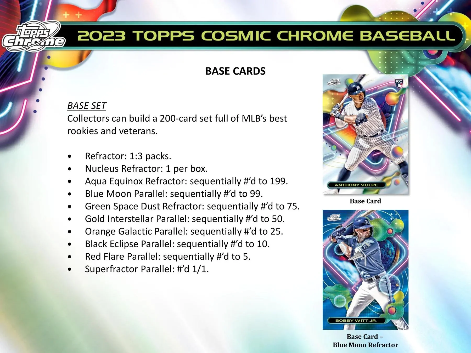 2023 Topps Cosmic Chrome Baseball Hobby Box - Image 4