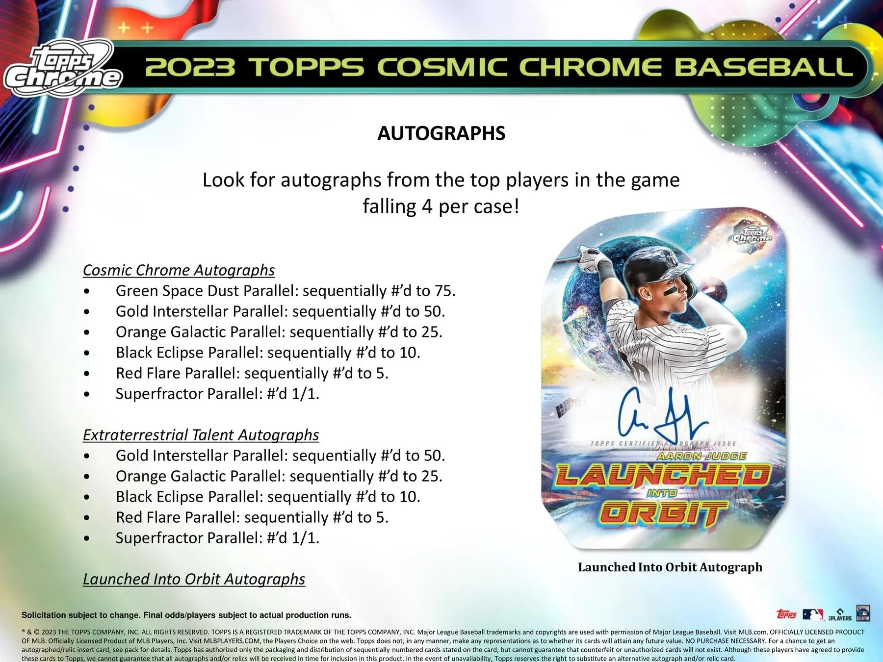 2023 Topps Cosmic Chrome Baseball Hobby Box - Image 6