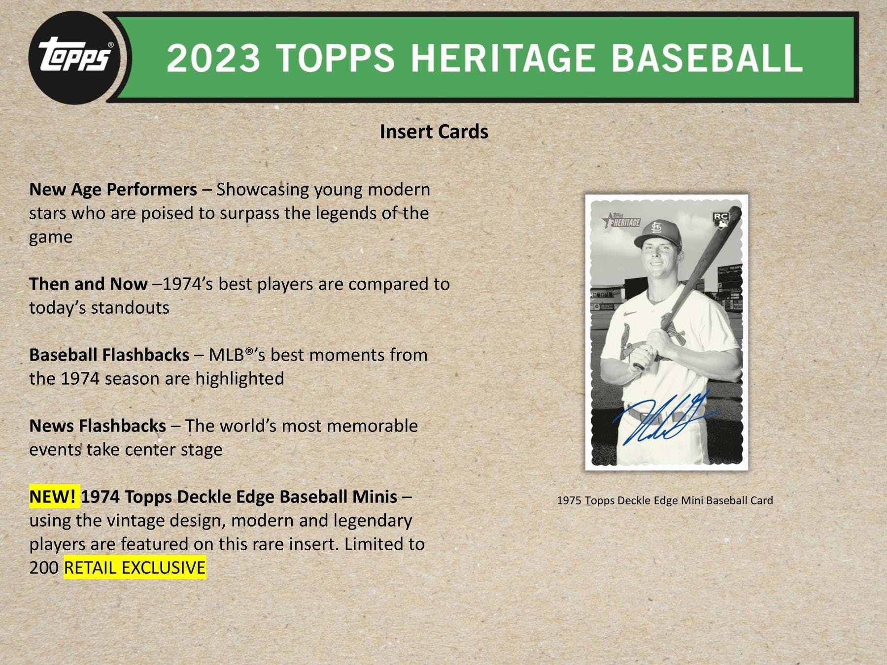 2023 Topps Heritage Baseball Blaster Box - Image 5
