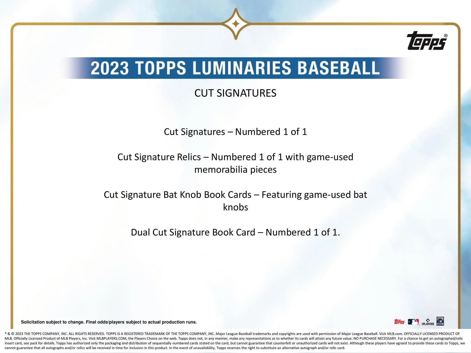 2023 Topps Luminaries Baseball Hobby Box - Image 9