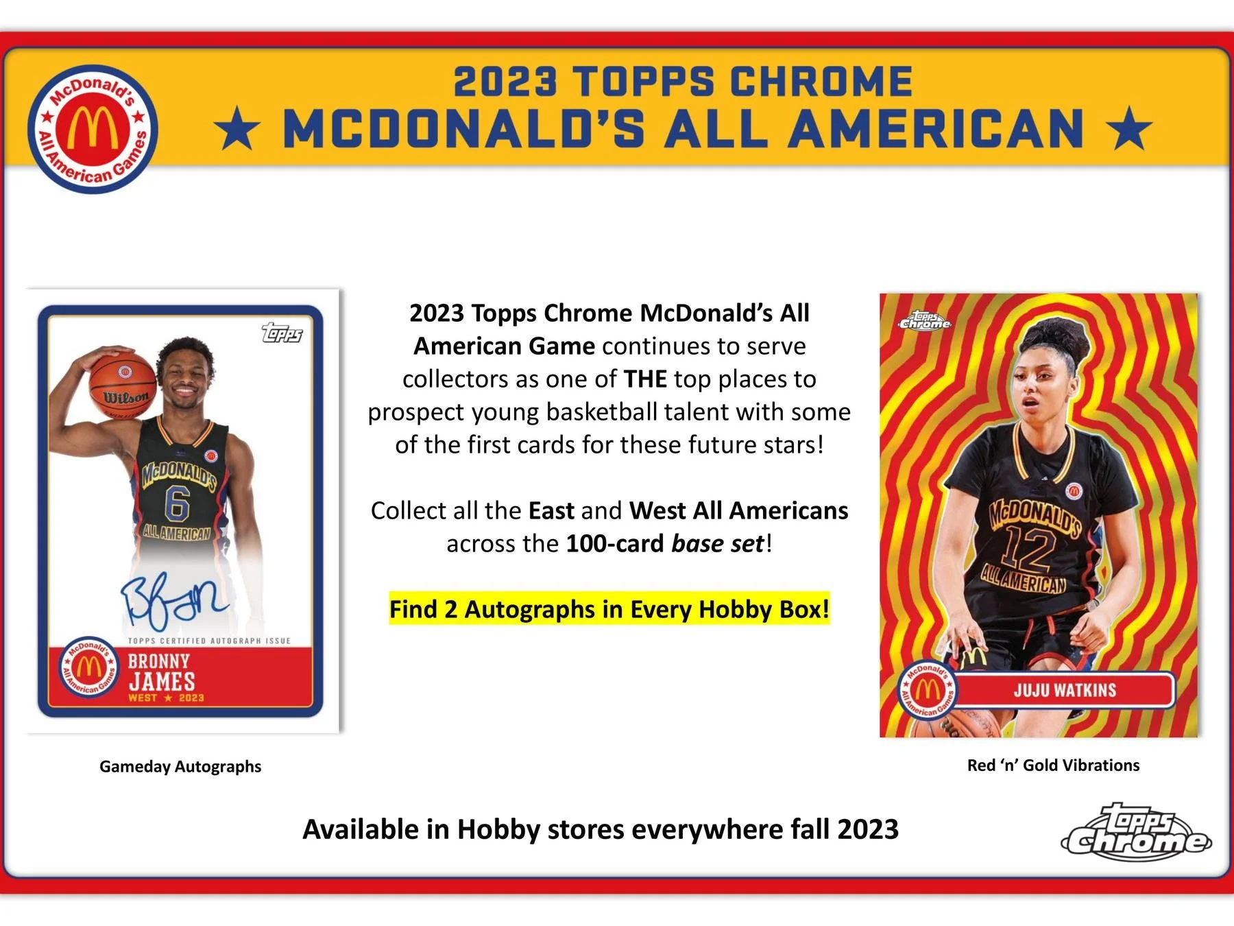2023 Topps McDonald's All American Chrome Basketball Hobby Box - Image 4
