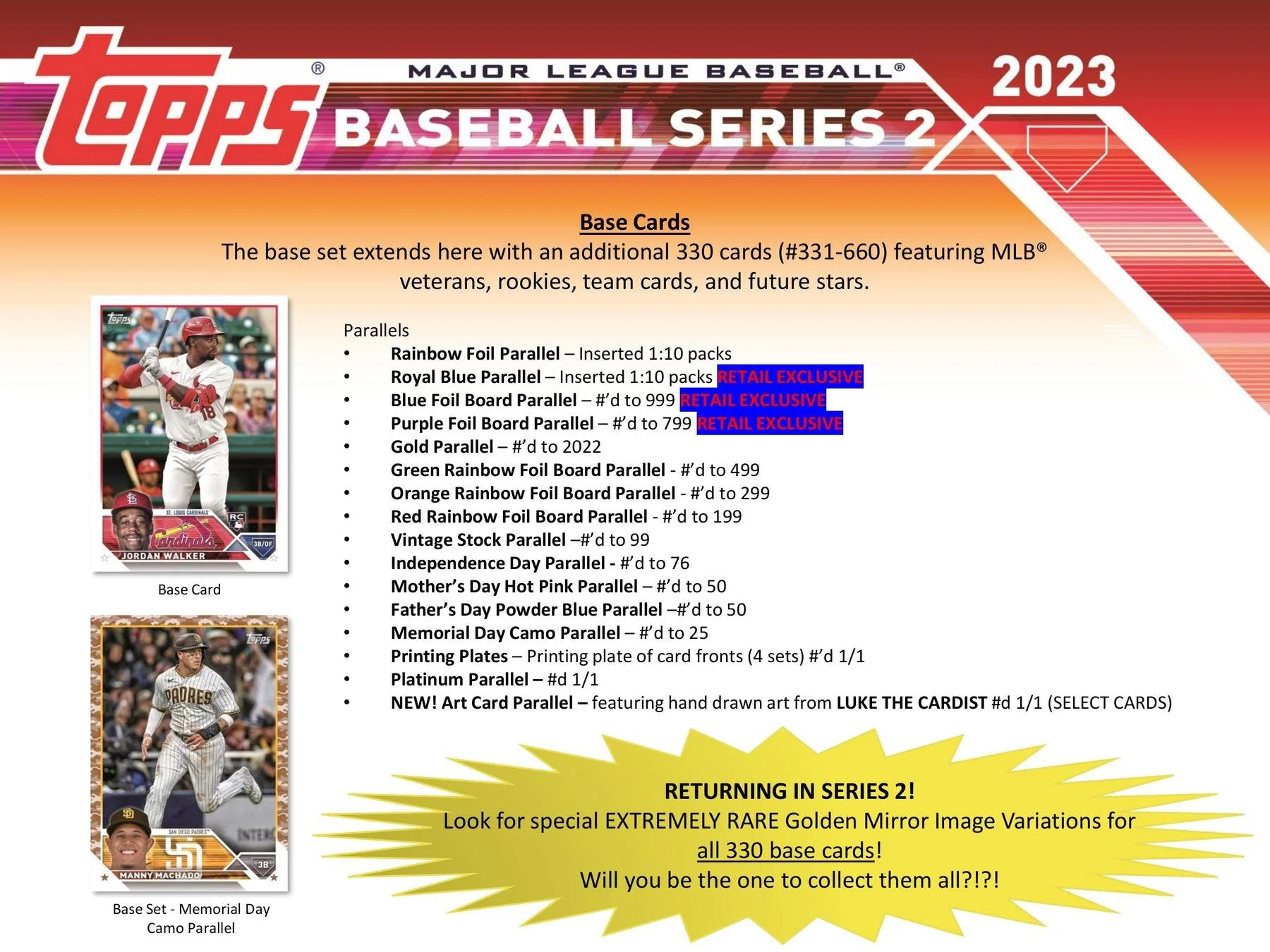 2023 Topps Series 2 Baseball Blaster Box (Commemorative Relic Card!) - Image 4