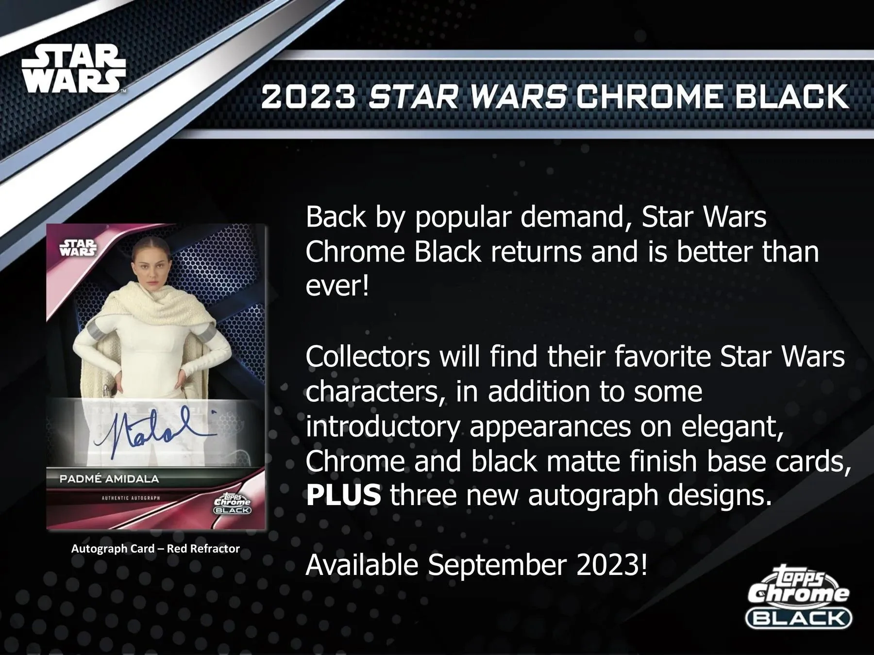 2023 Topps Star Wars Chrome Black Hobby Box - Image 3