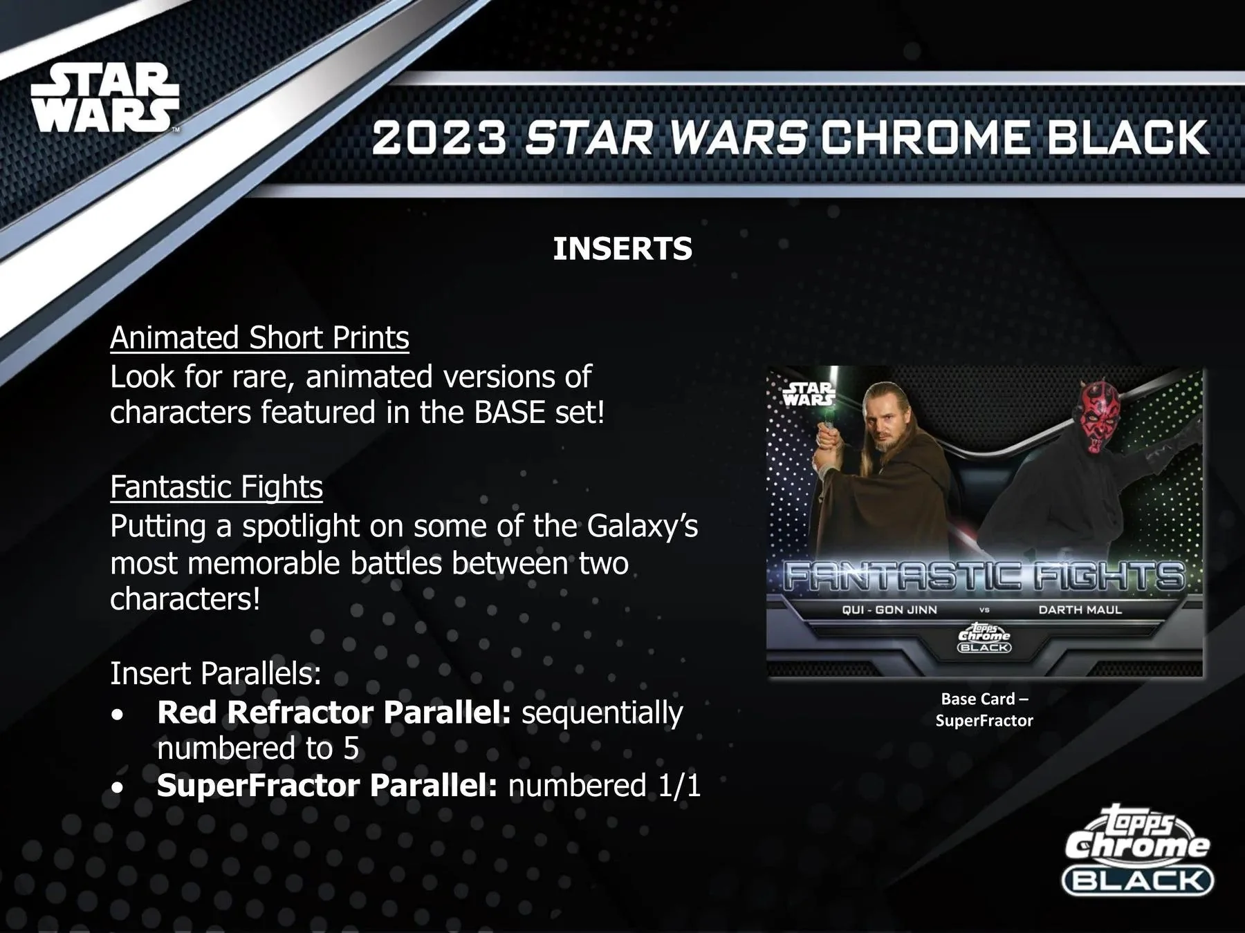 2023 Topps Star Wars Chrome Black Hobby Box - Image 5