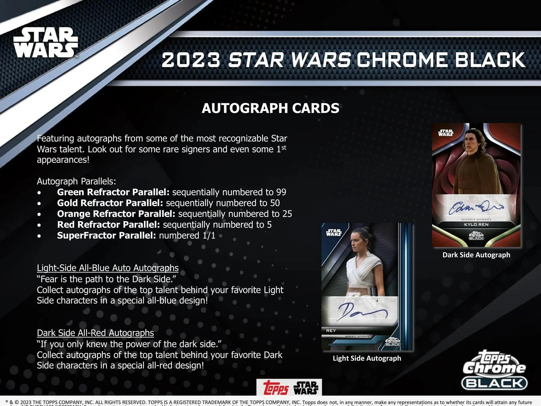 2023 Topps Star Wars Chrome Black Hobby Box - Image 6