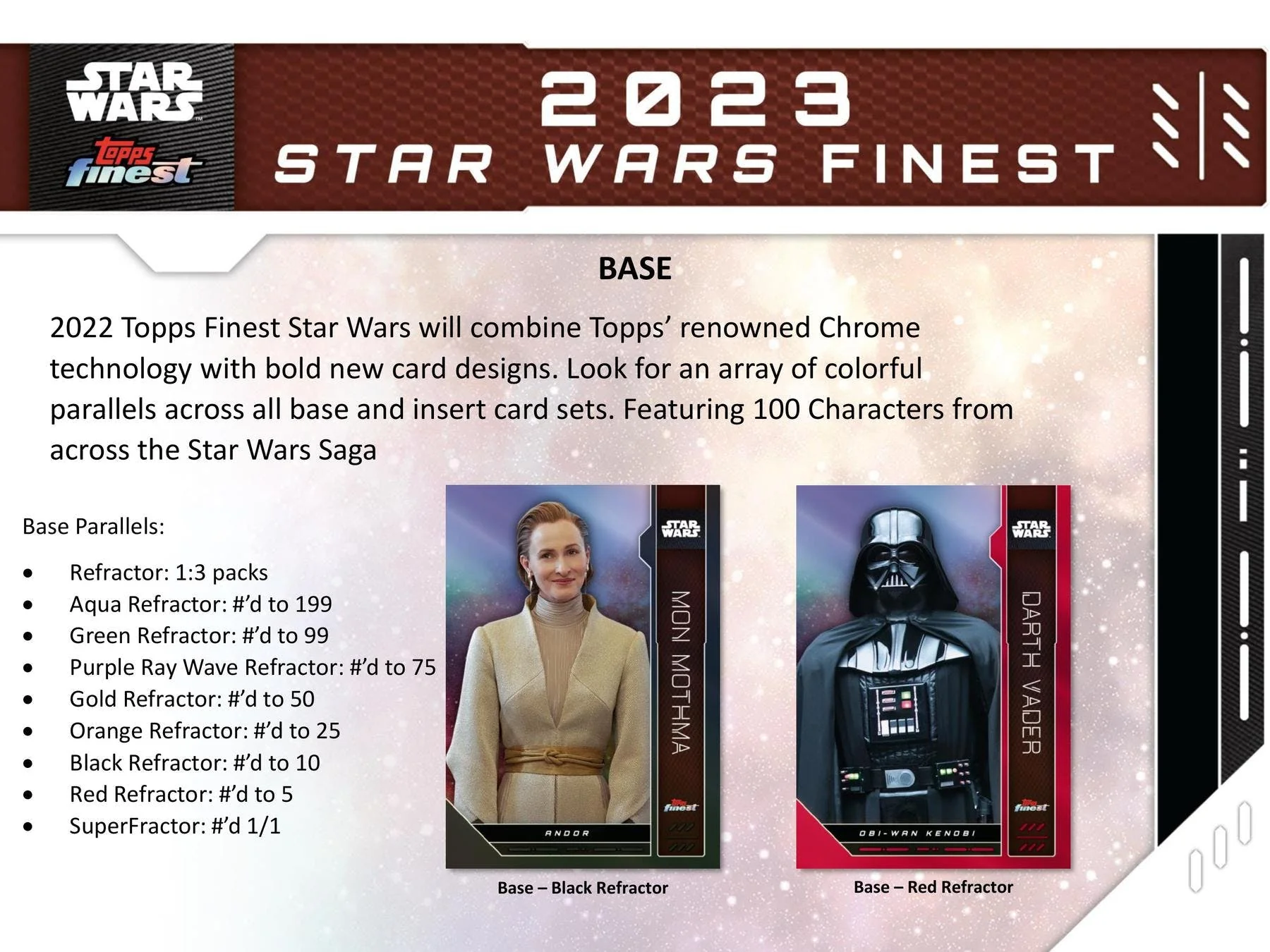 2023 Topps Star Wars Finest Hobby Box - Image 4