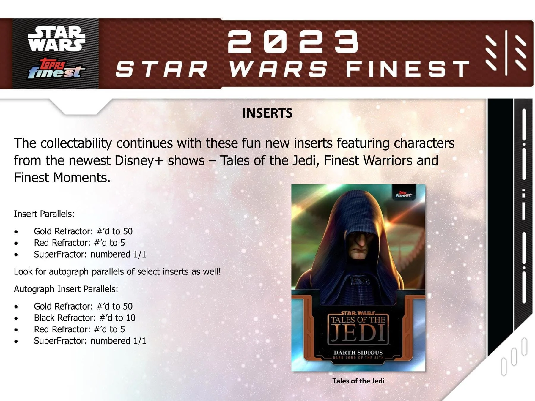 2023 Topps Star Wars Finest Hobby Box - Image 5