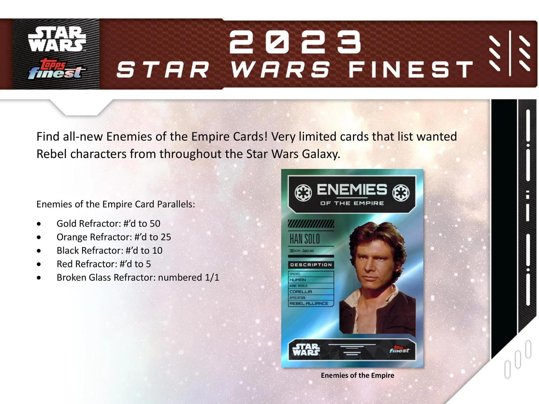 2023 Topps Star Wars Finest Hobby Box - Image 7