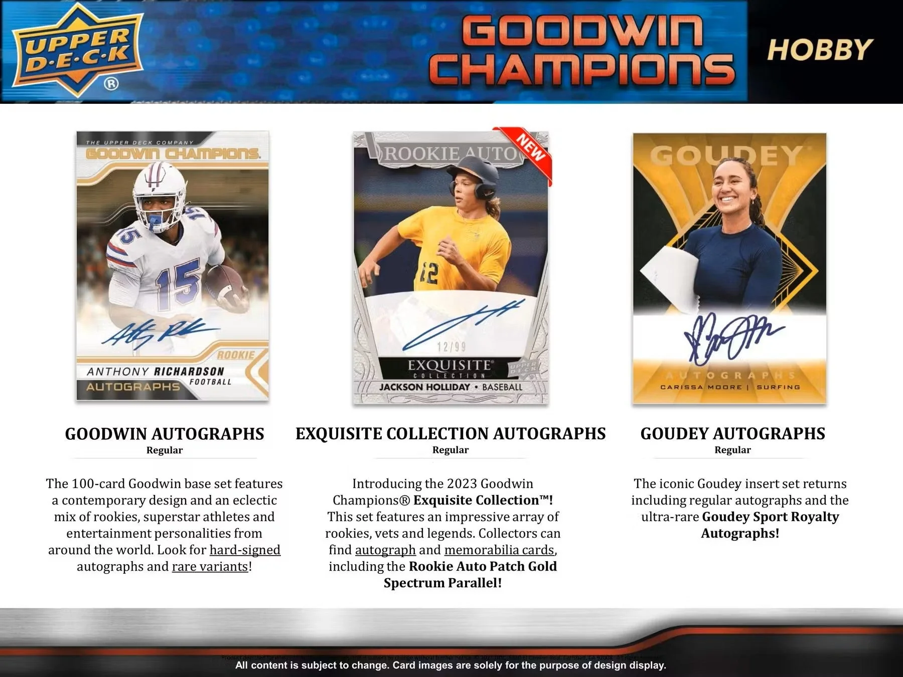 2023 Upper Deck Goodwin Champions CDD Exclusive Hobby Box - Image 4