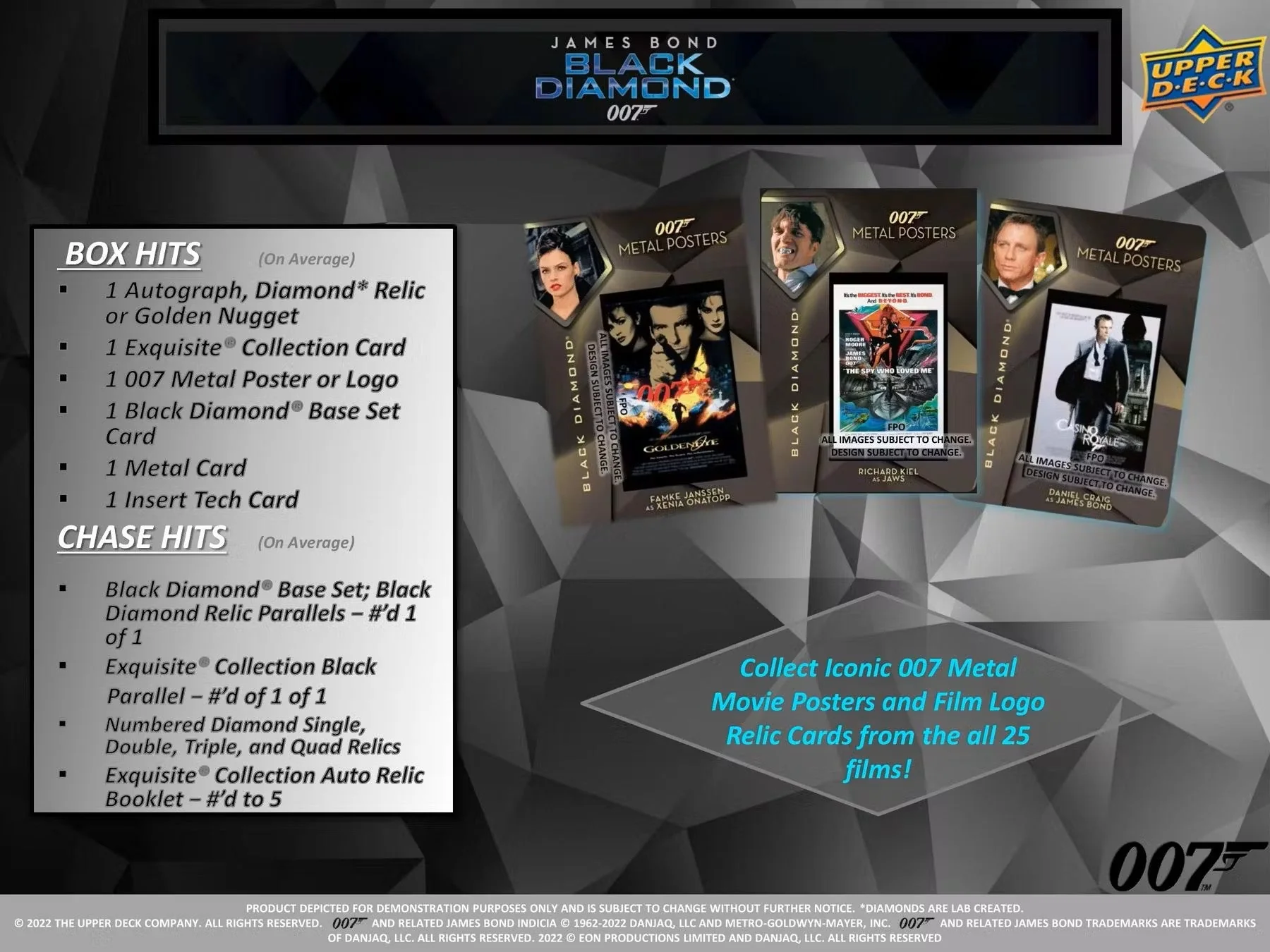 2023 Upper Deck James Bond 007 Black Diamond Trading Cards Hobby Box - Image 7