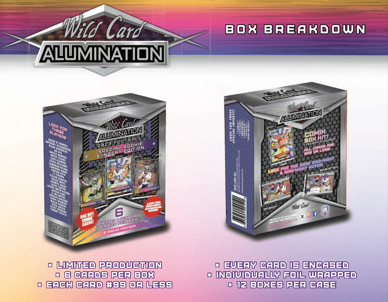 2023 Wild Card Alumination Special Rookie & Insert Edition Football Hobby Box - Image 3