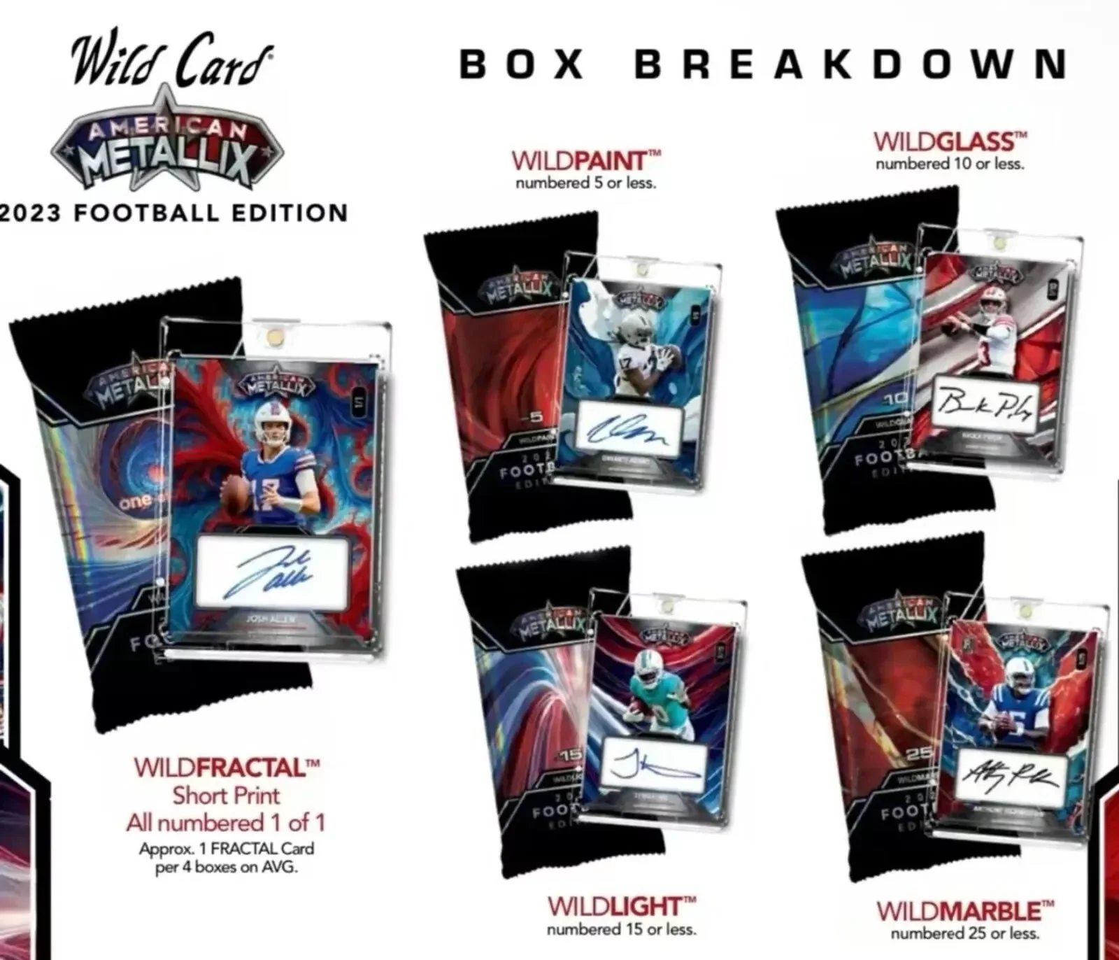 2023 Wild Card American Metallix Football Hobby Box - Image 2