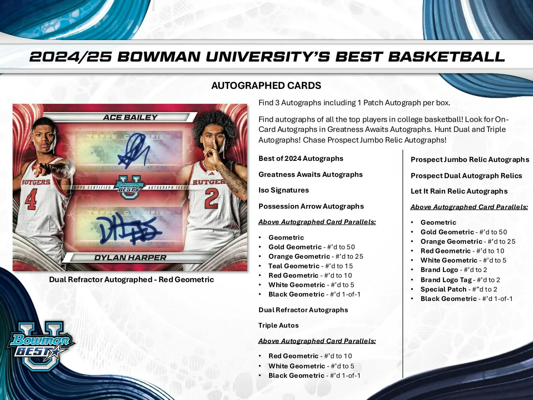 2024-25 Bowman University Best Basketball Hobby Box - Image 6