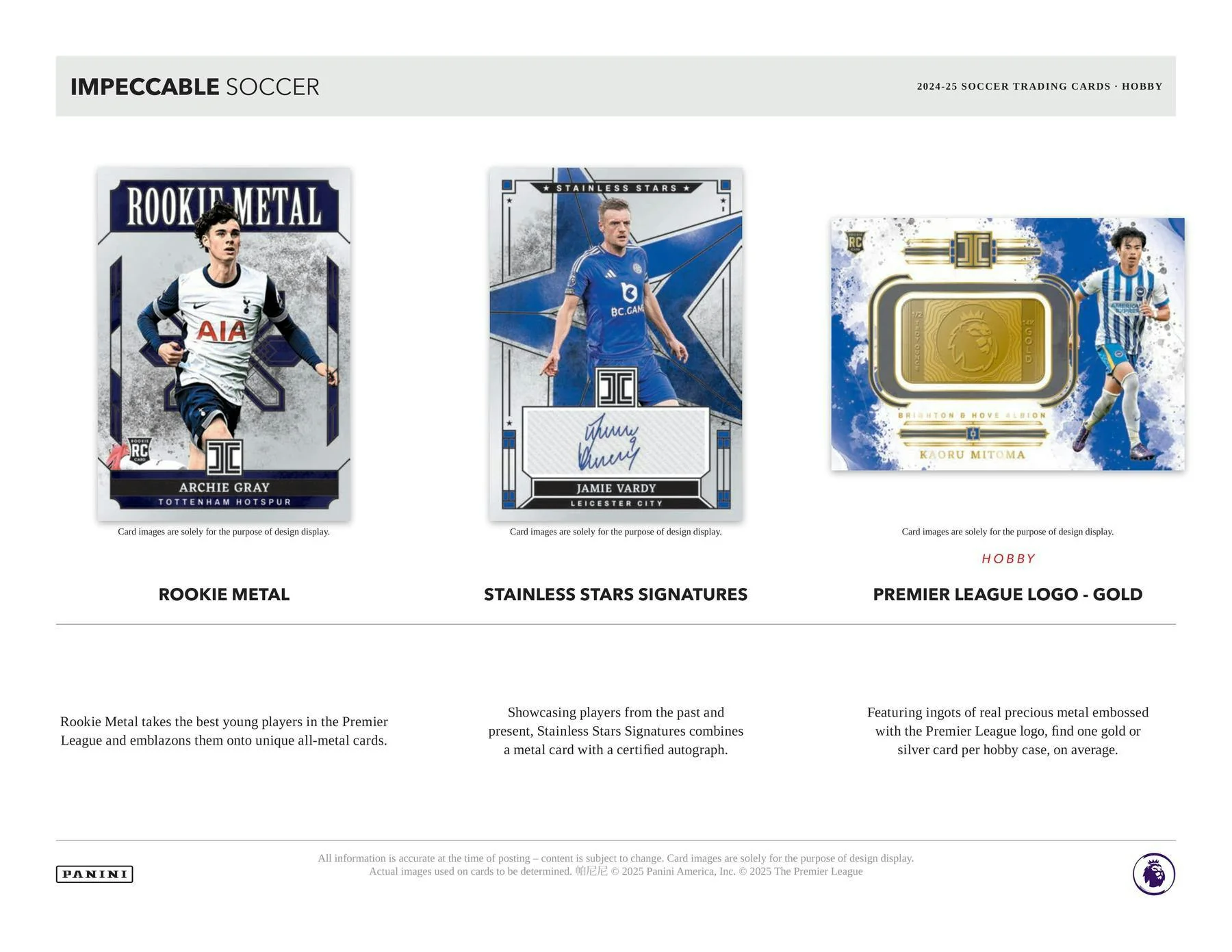 2024-25 Panini Impeccable EPL Premiere League Soccer Hobby Box - Image 5