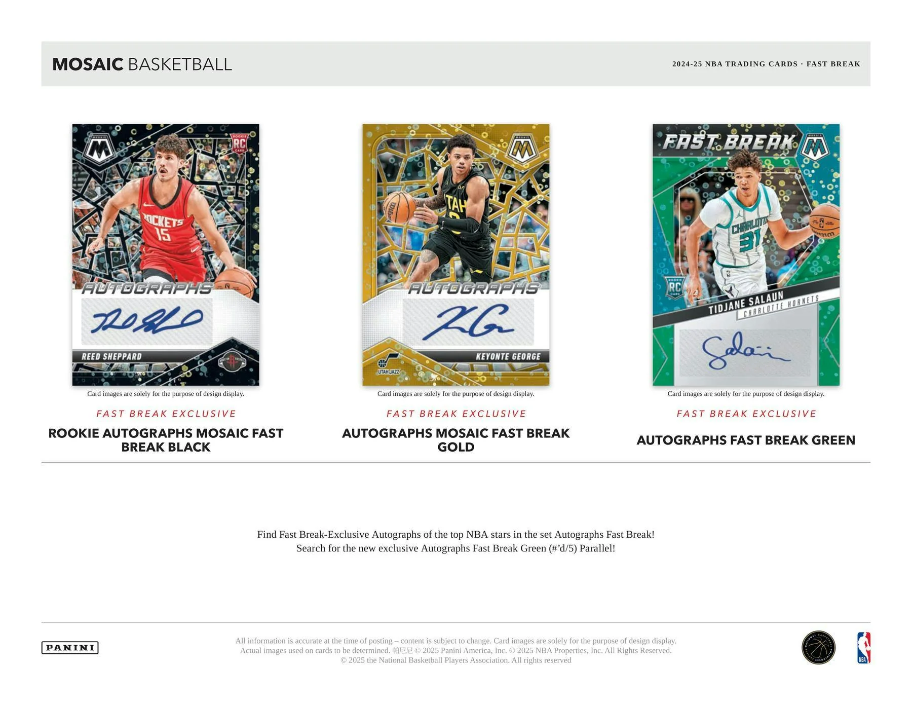 2024-25 Panini Mosaic Basketball Fast Break Box | Columbia Sports Cards - Image 5