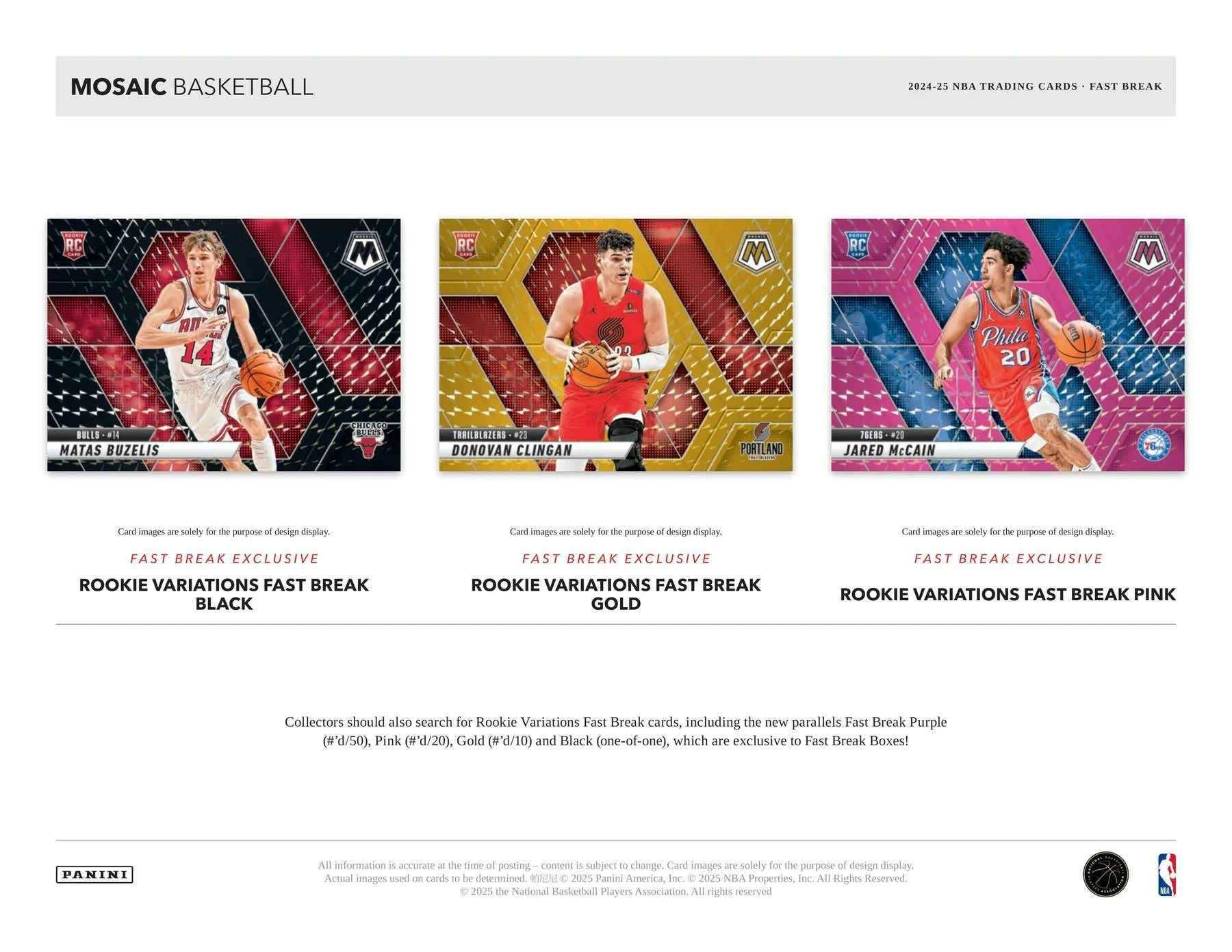 2024-25 Panini Mosaic Basketball Fast Break Box | Columbia Sports Cards - Image 6