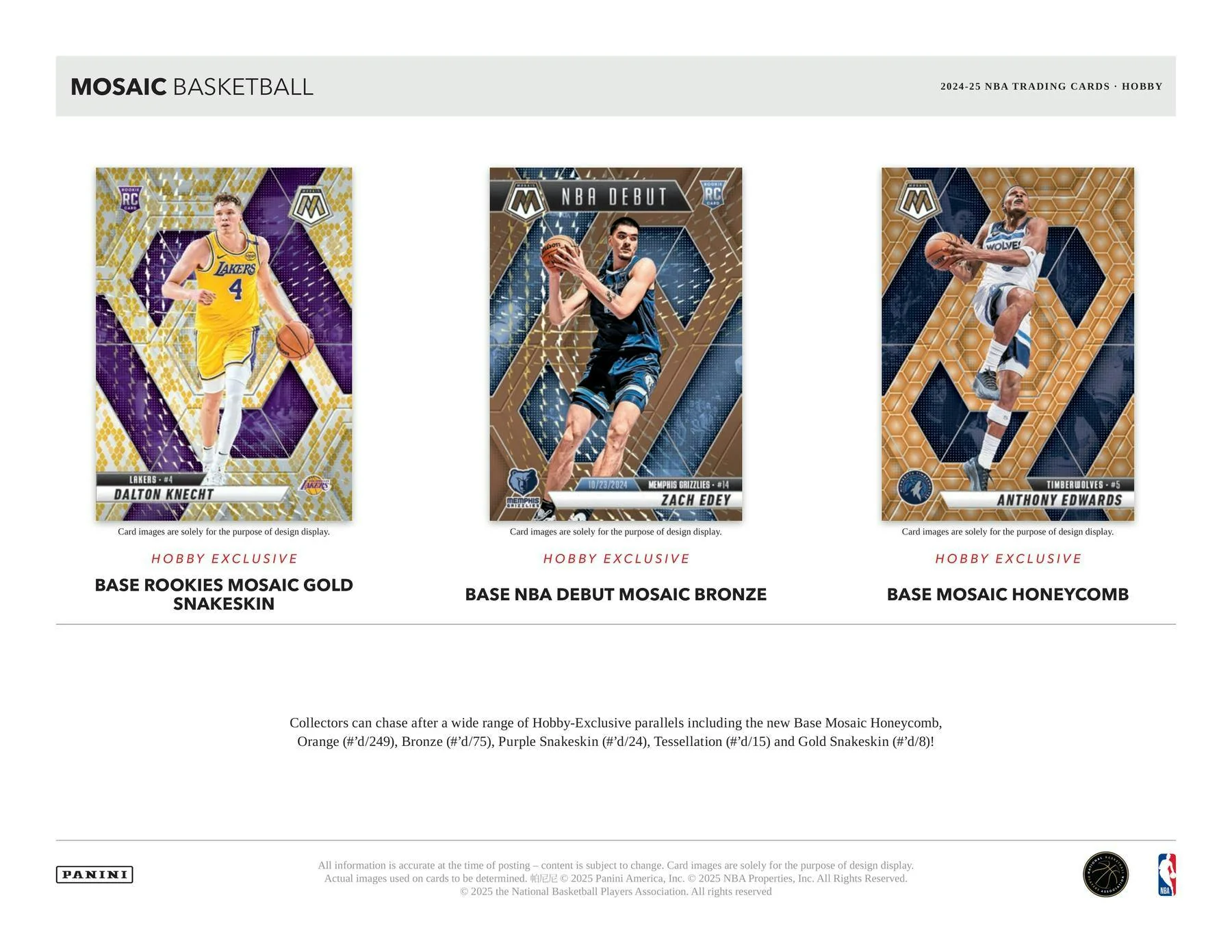 2024-25 Panini Mosaic Basketball Hobby Box | Columbia Sports Cards & More - Image 4