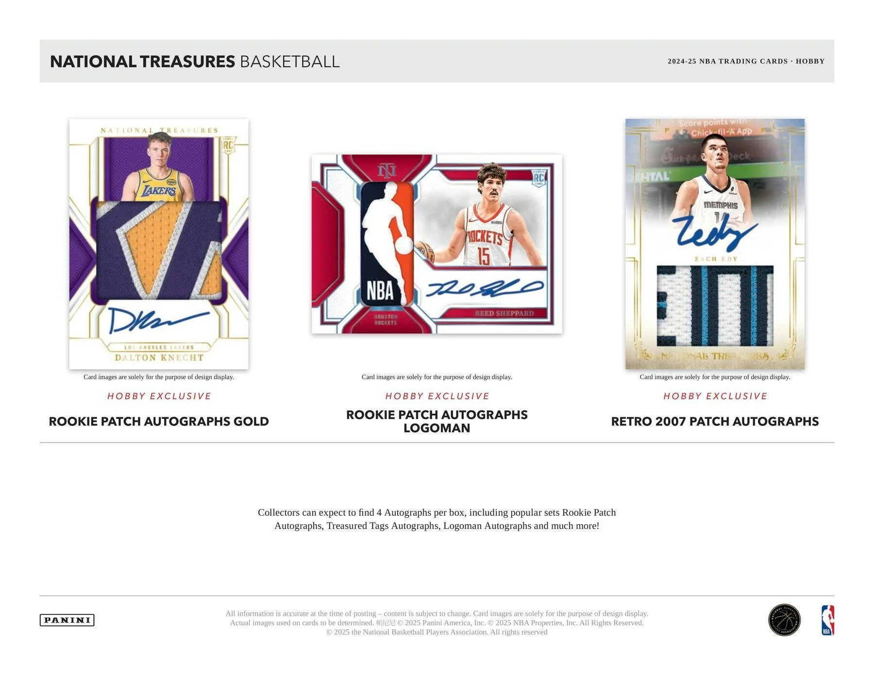 2024/25 Panini National Treasures Basketball Hobby Box | Columbia Sports Cards - Image 3