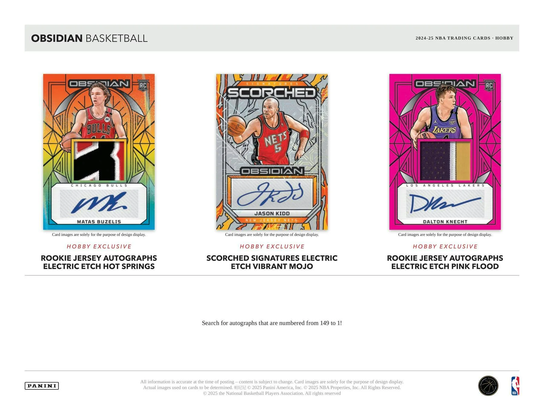 2024/25 Panini Obsidian Basketball Hobby Box | Columbia Sports Cards - Image 3