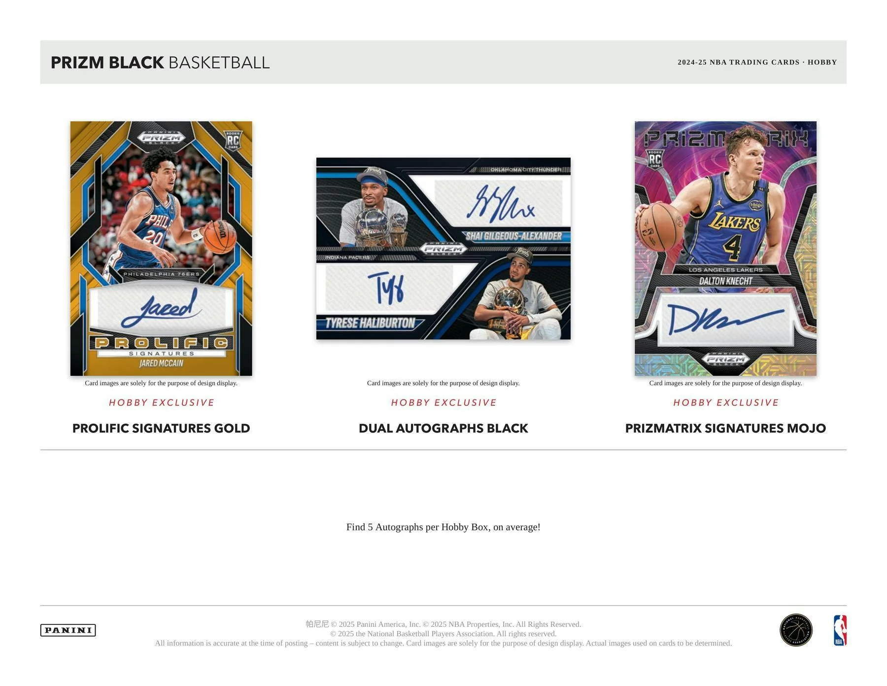2024-25 Panini Prizm Black Basketball Hobby Box | Columbia Sports Cards - Image 4